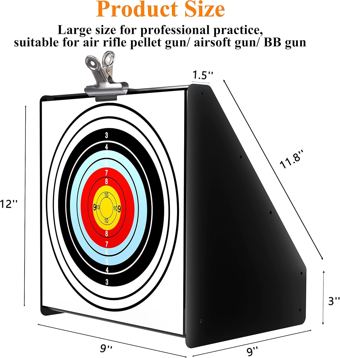 Air Rifle Pellet Trap Target .22/.177 Caliber Heavy Duty BB Trap Target W/ 10pcs