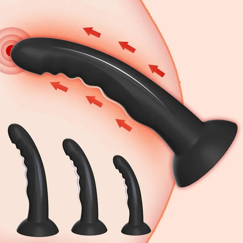 Silicone Big Realistic Plug Flexible Dilator Suction Cup Long for Women Unisex