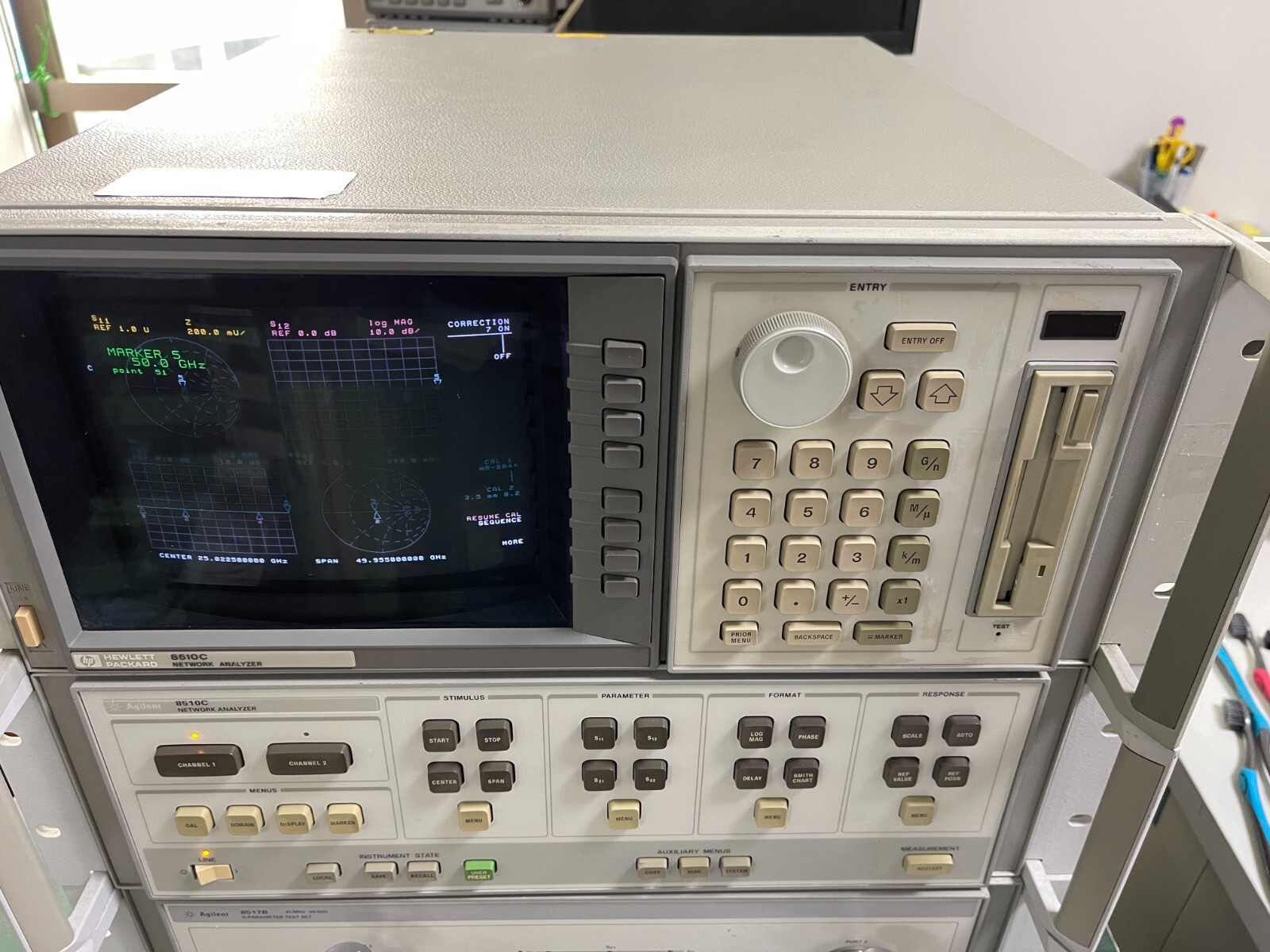 HP Agilent 8510C LCD Display Processor for Network Analyzer System _4116A10962