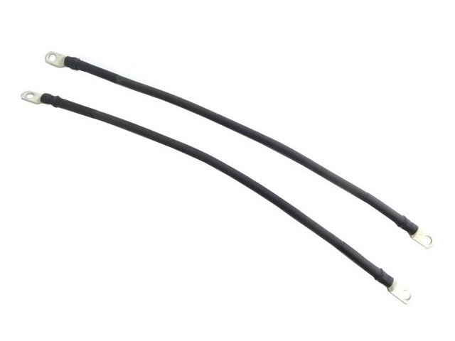 # 2 Awg HD Golf Cart Battery Cable (2-16" Black) E-Z-GO Jumper Cables U.S.A MADE