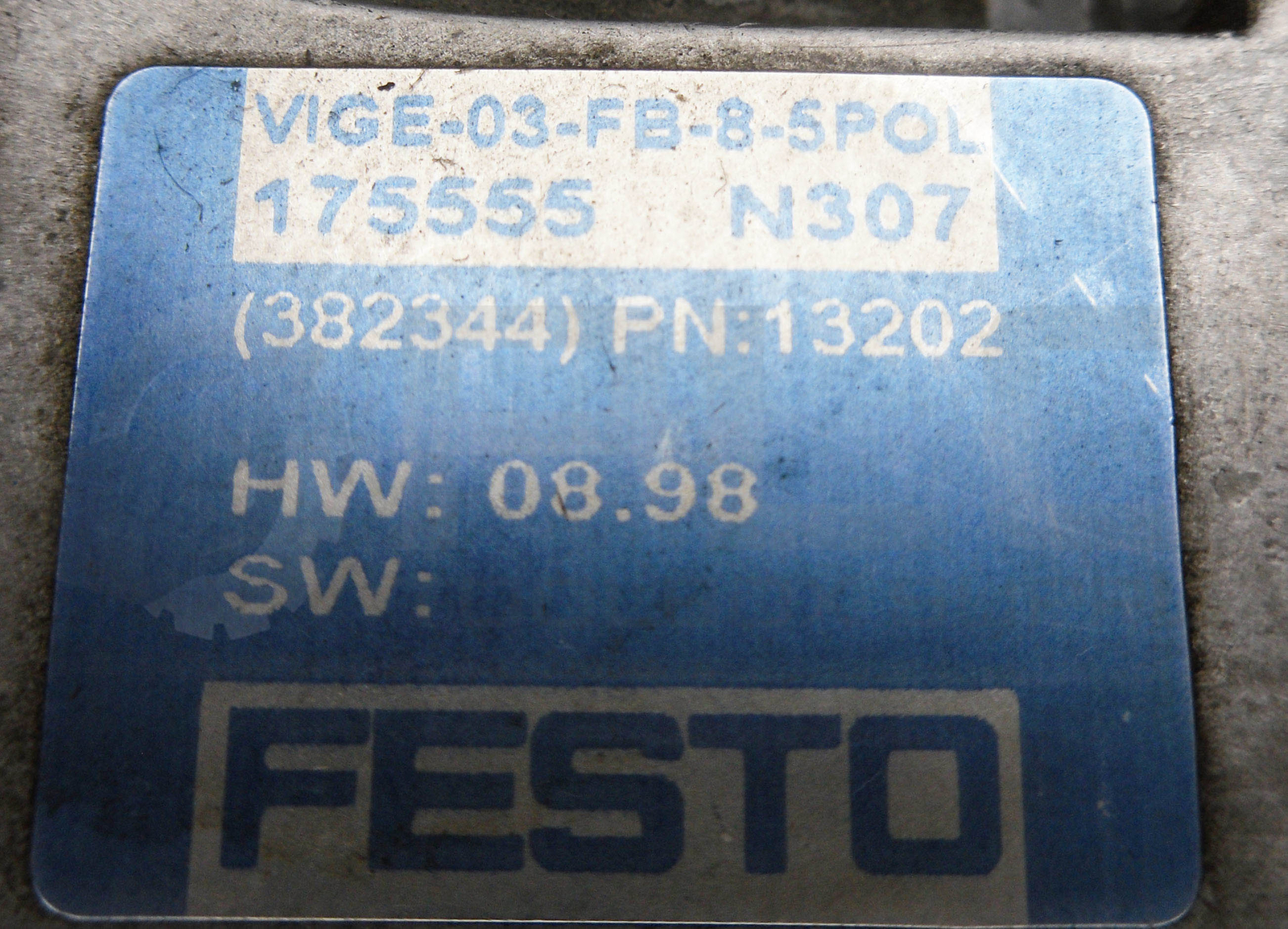 FESTO VIGE-03-FB-8-5POL PNEUMATIC INPUT MODULE 175555