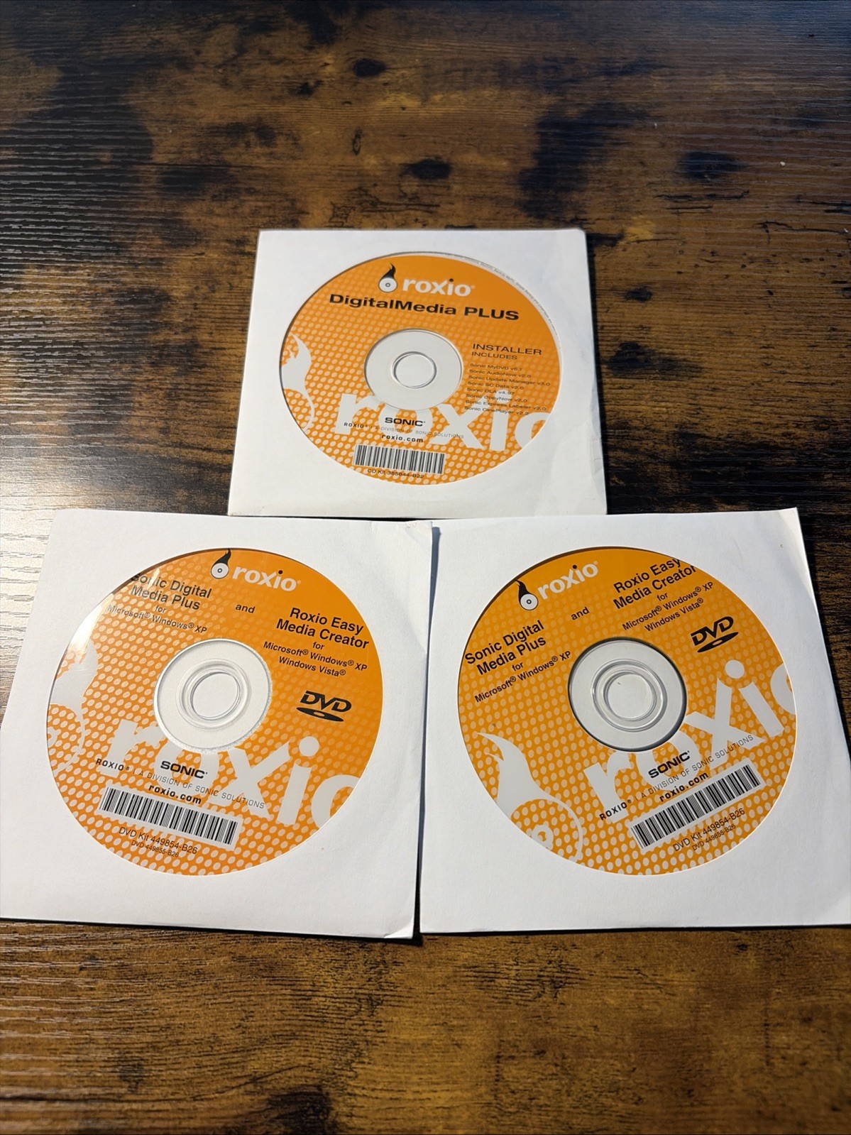 ROXIO Sonic Digital Media Plus / Roxio Easy Media Creator, Installer Windows XP