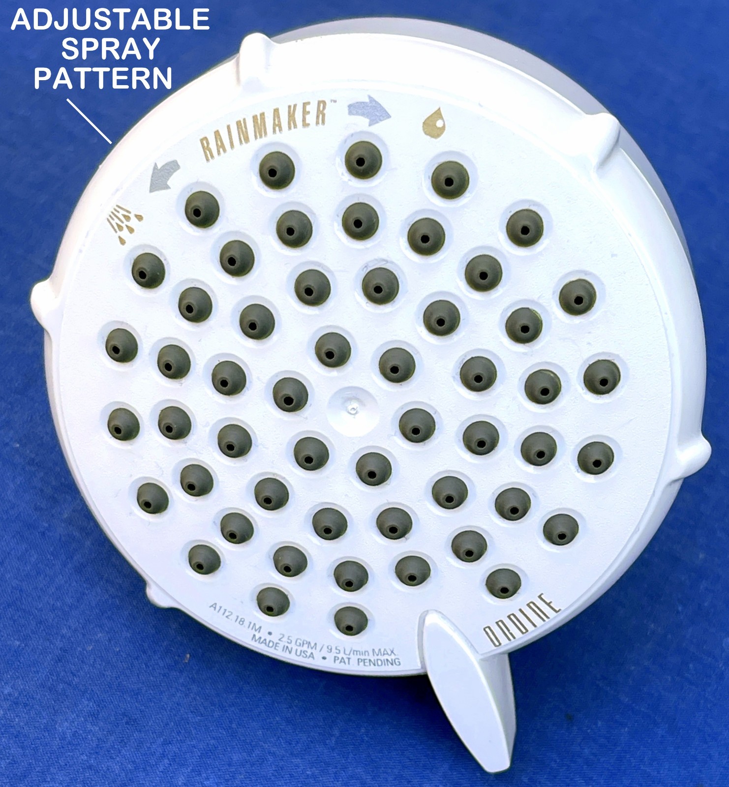 NOS ✅ ONDINE 25101WW InTouch Rainmaker Multi Function White Shower Head, Spa New