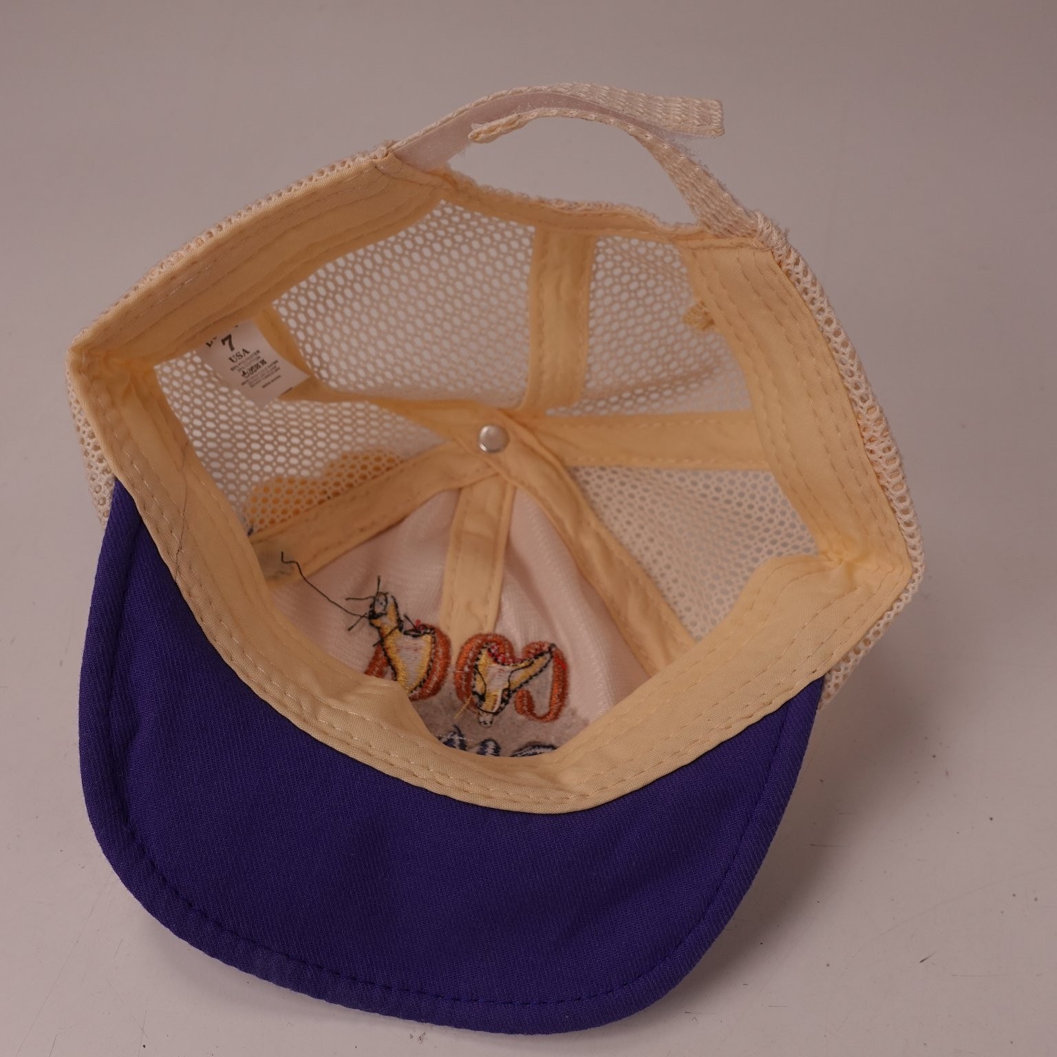 Lucky 7 Boys Dinosaur Hat Purple Mesh Adjustable Cotton Polyester