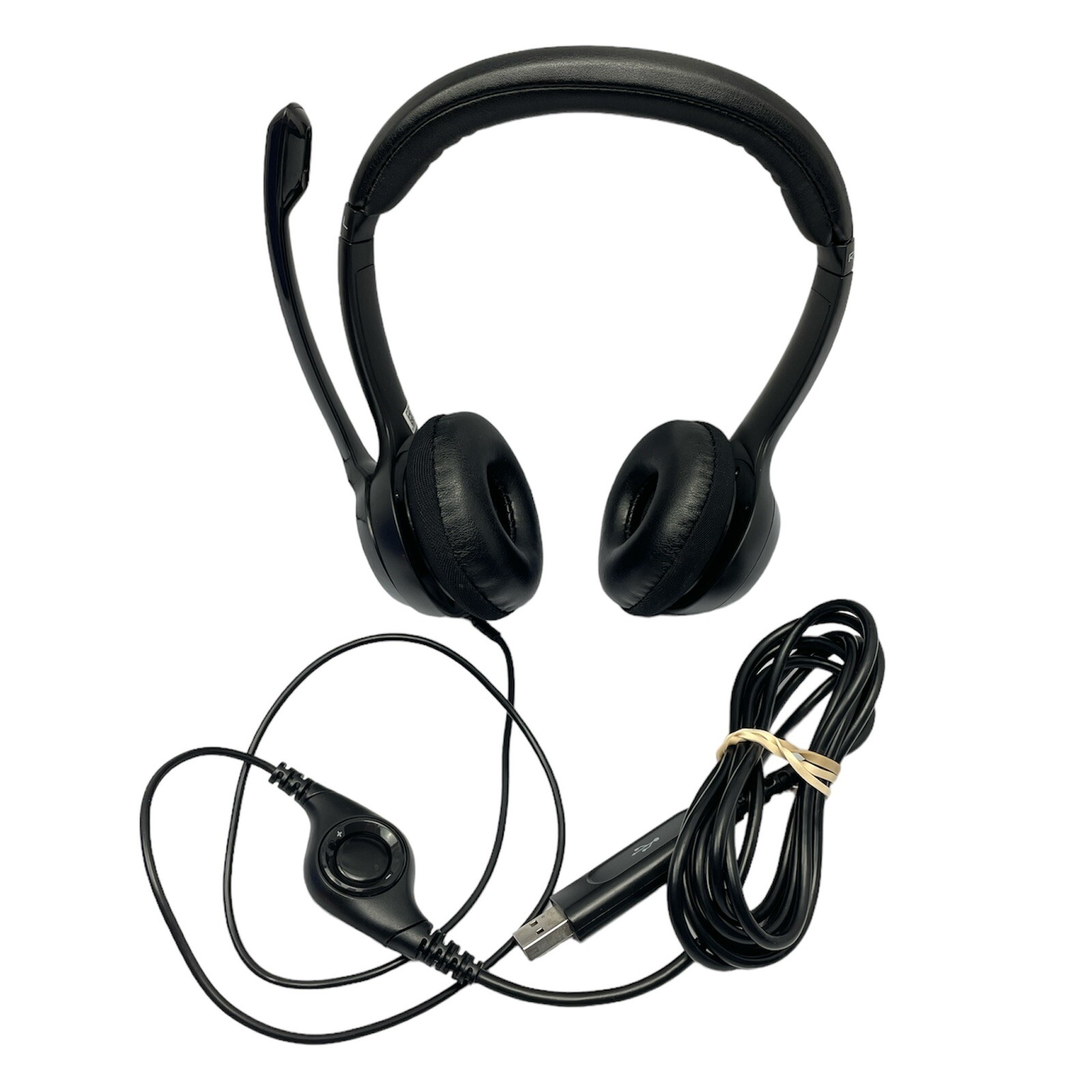 Logitech DZL-A-00052 Stereo On-Ear Corded USB Headset w/ Microphone ~ Free S/H