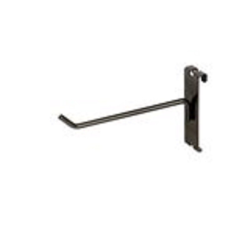 6" Gridwall Hooks - 25 Black Hooks For Gridwall or Mini Grid Cube Displays