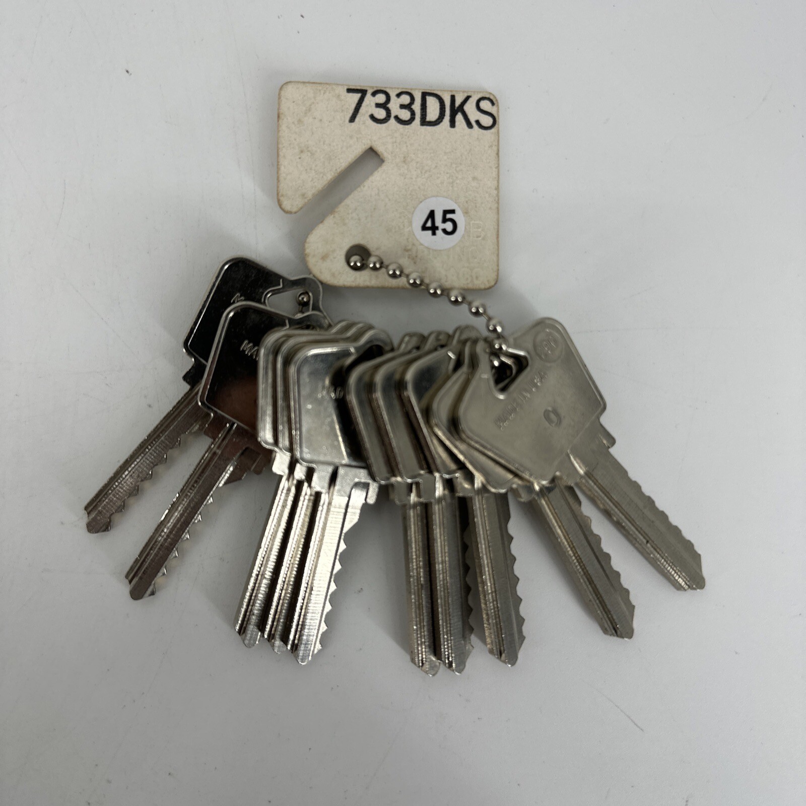SET OF 10 HPL 733DKS Lock Guide Master Key Set #0-9