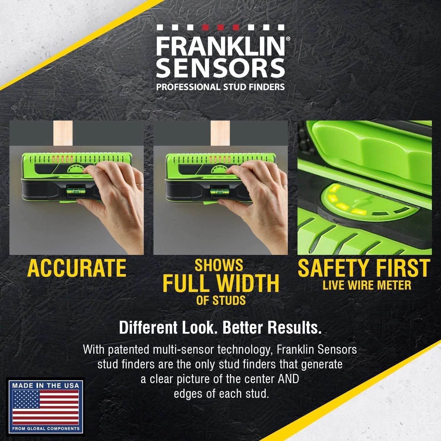 Rugged ProSensor Stud Finder with 13 Sensors – Essential for Safe Installations