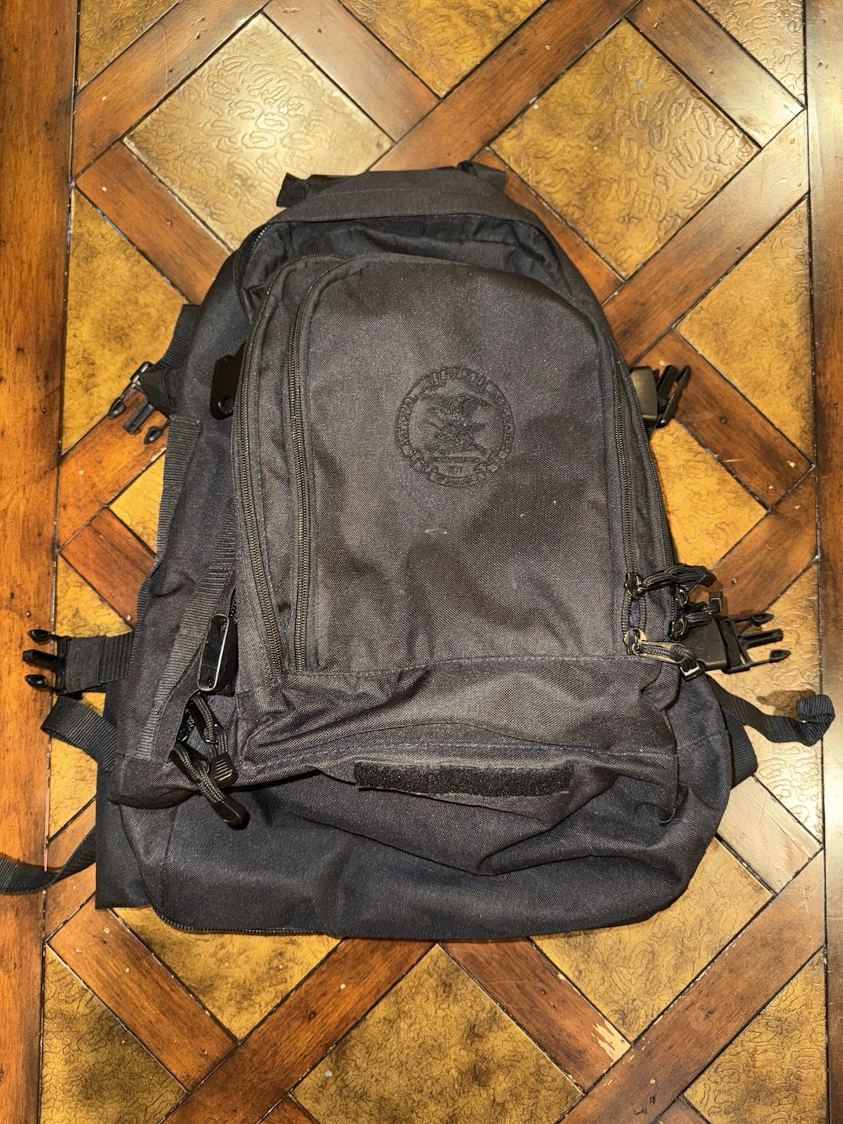 NRA National Rifle Association Black Tactical Backpack Multi Pocket Zip