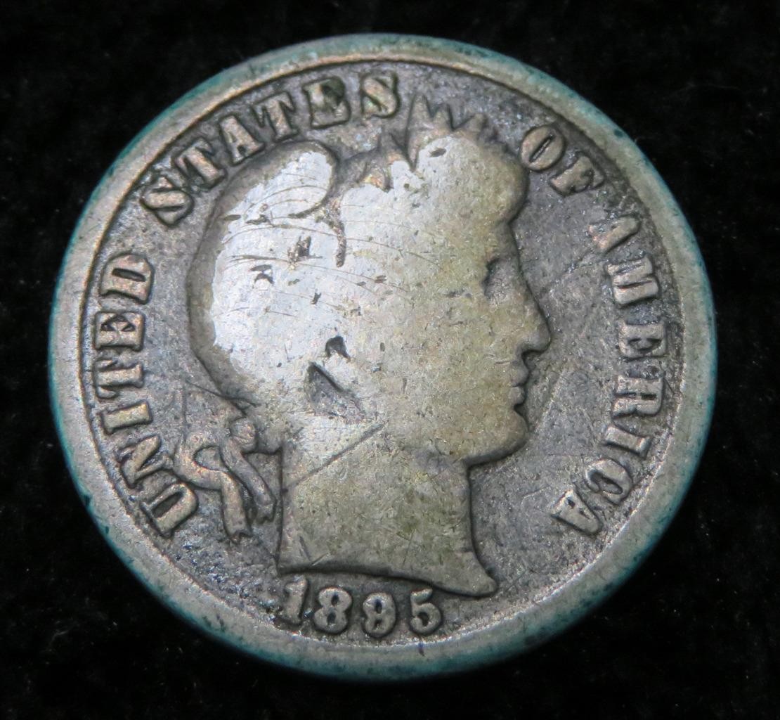 1895-S Barber Dime * Repunched Mint Mark * S/S * Neat * 5634