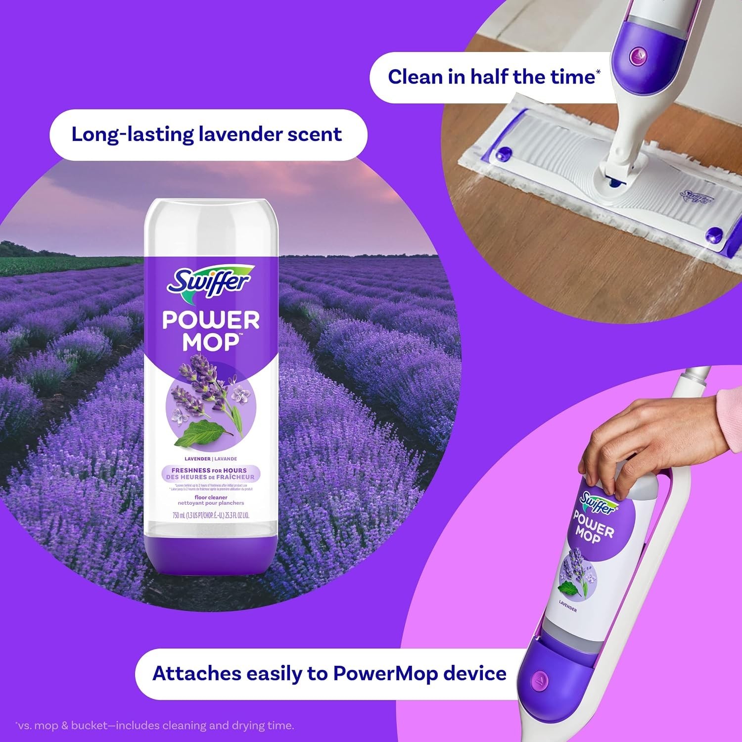 Power Mop Refill Solution, Floor Cleaner For Mopping Tile, Vinyl, Laminate, Wood