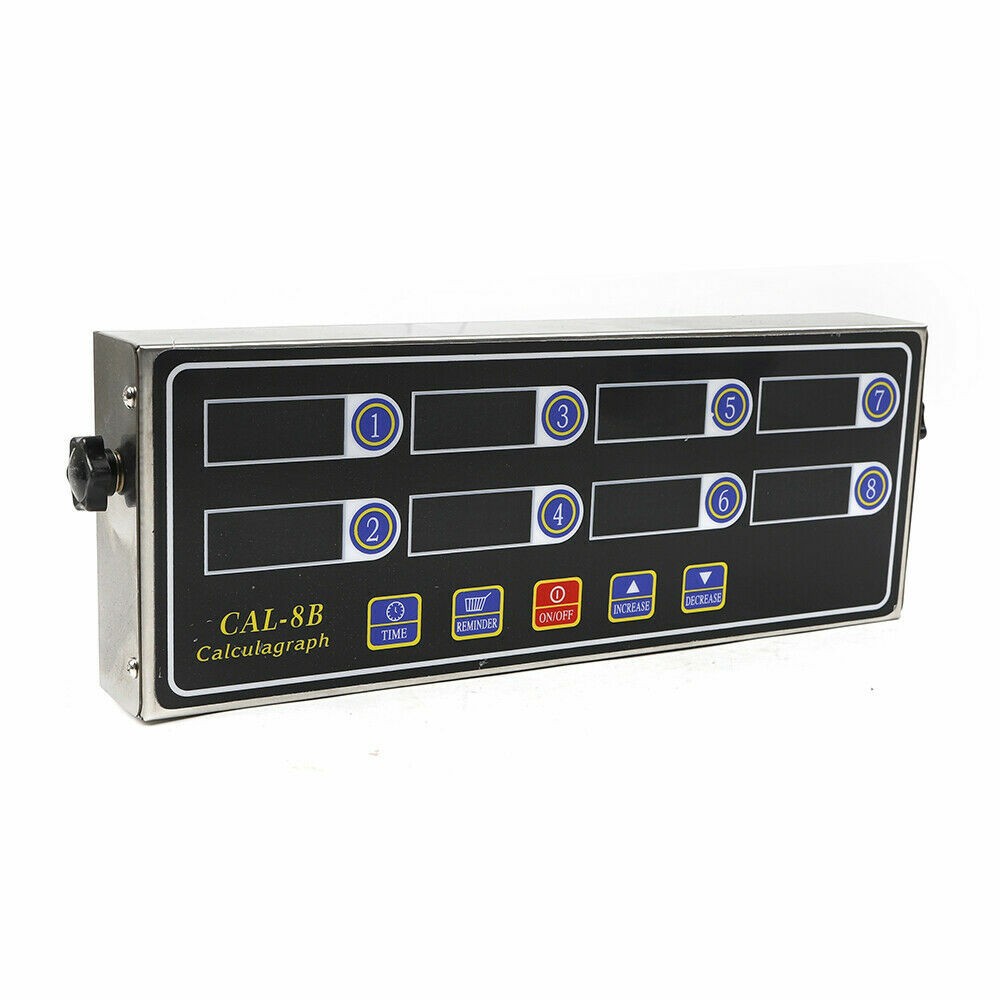 8 Channel Commercial Digital Timer Calculagraph Kitchen Loud Countdown Modern US