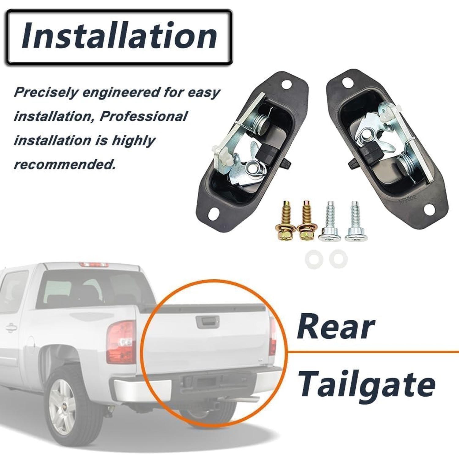 Tailgate Trunk Latch Compatible with 2007-2018 Silverado 1500, Sierra 1500, 2...