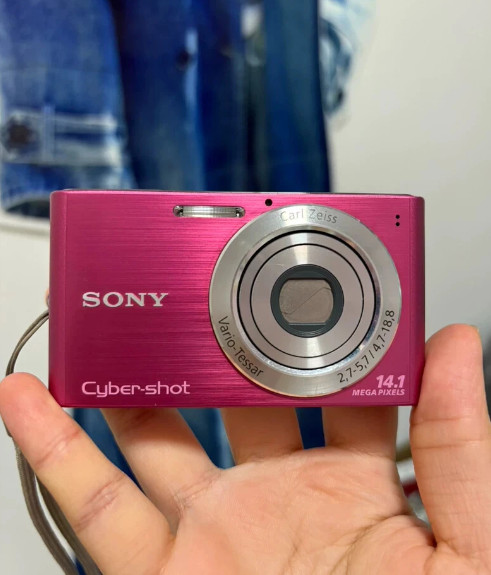 SONY DSC-W320 14.1 MP 3.0X Zoom Digital Camera W/Charger/SD Card English Pink