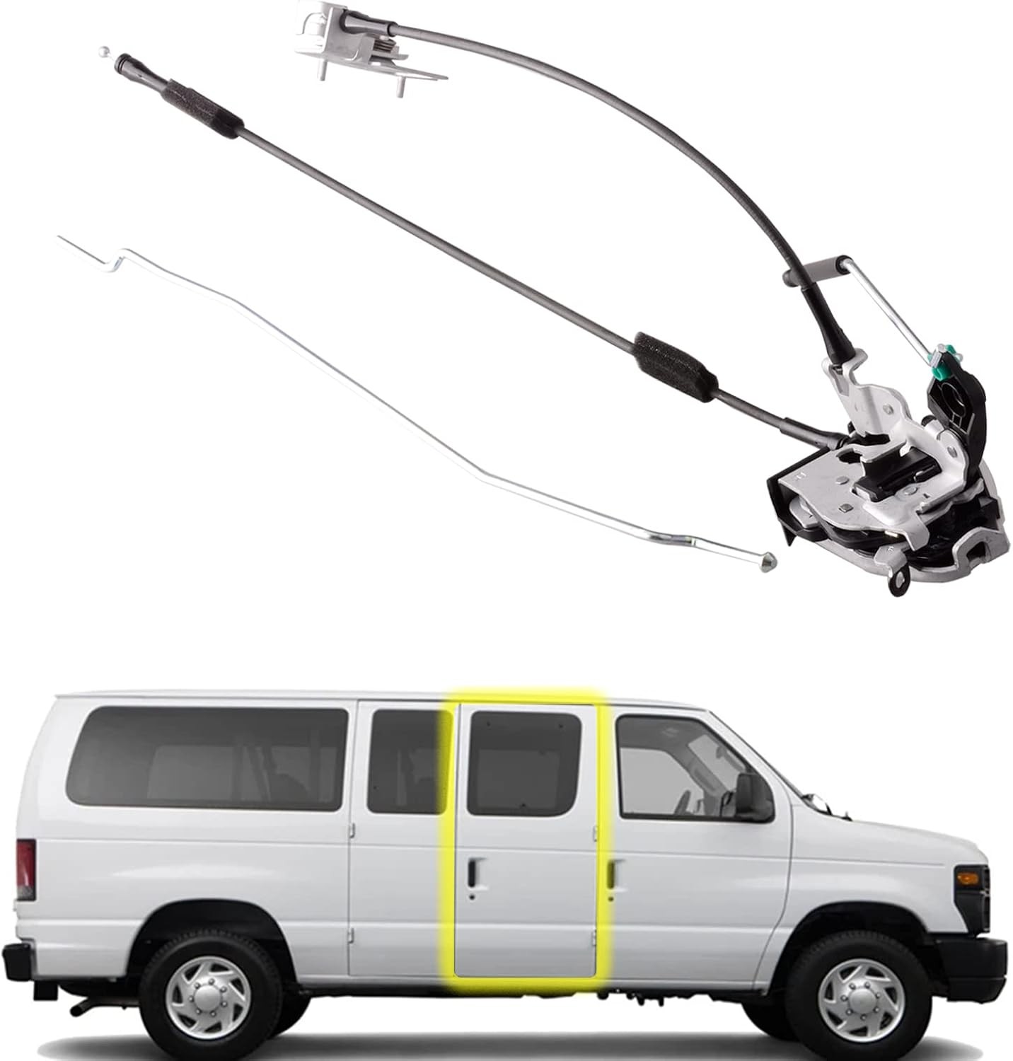 Side Hinged Door Latch Assembly compatible for Ford E150