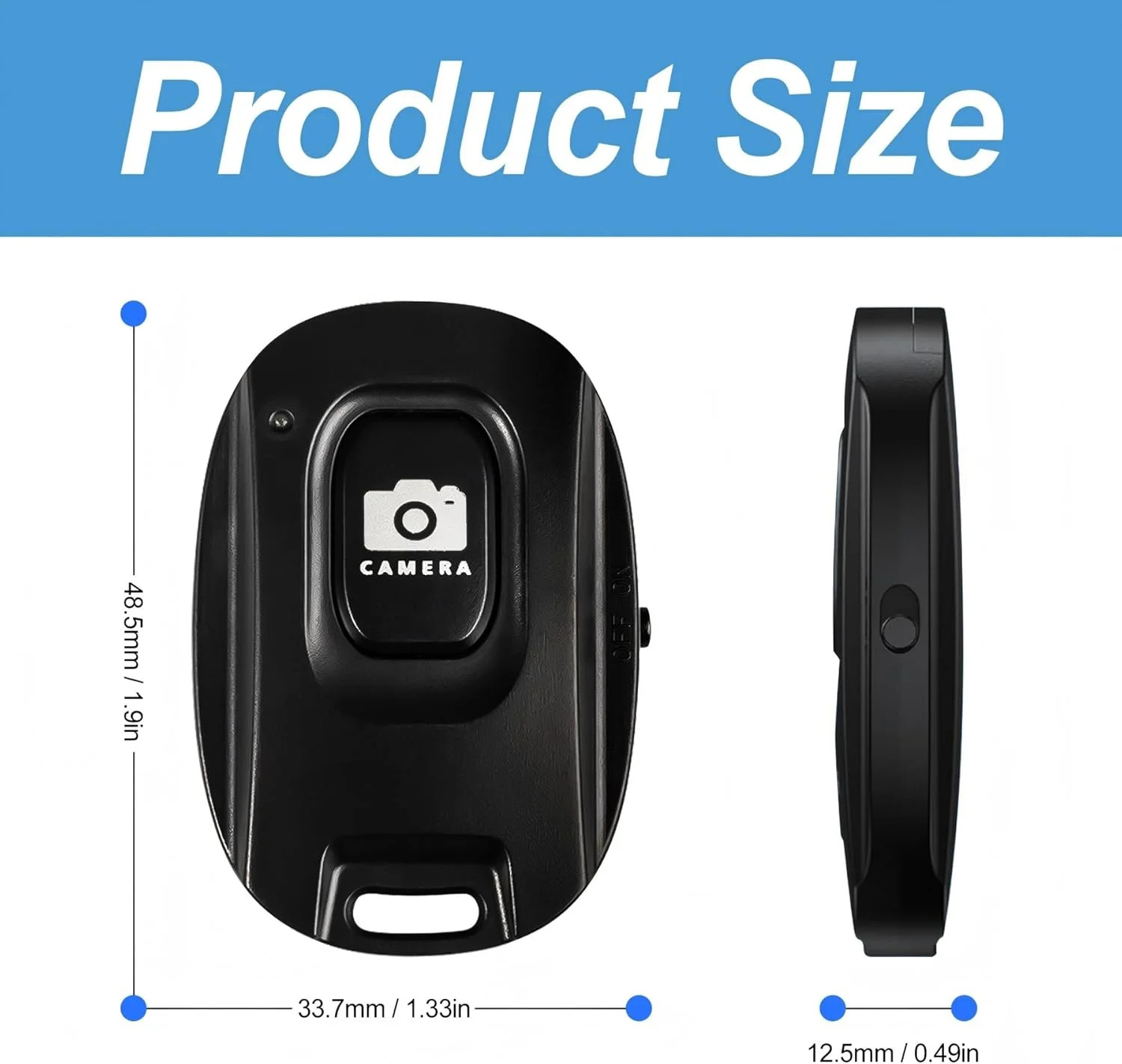 New Bluetooth Camera Remote Shutter for iPhone and Android Smartphones,Rechargea