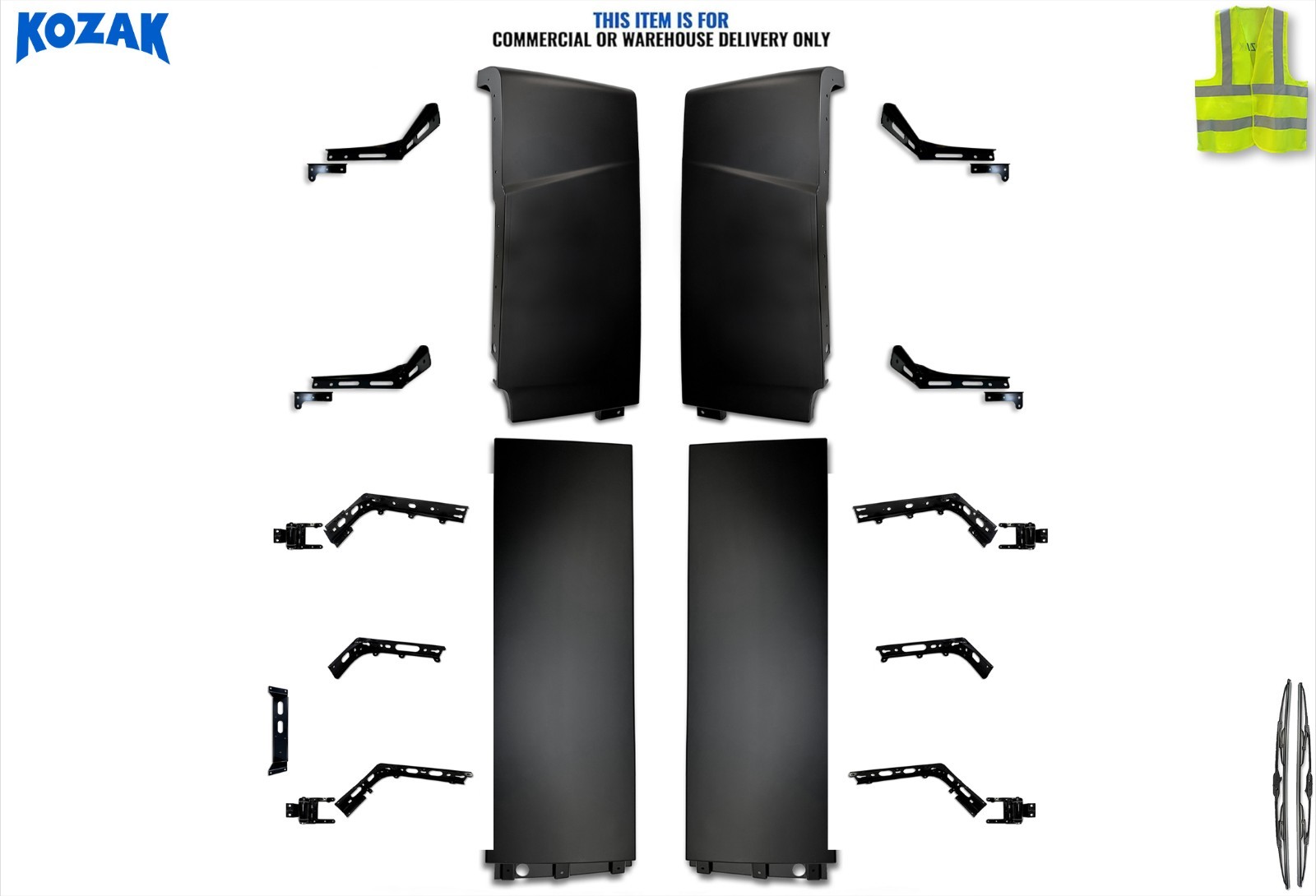 Cab Fairing Upper & Lower Panel w/Bracket Set Compatibl with Volvo VNL 2025 2026
