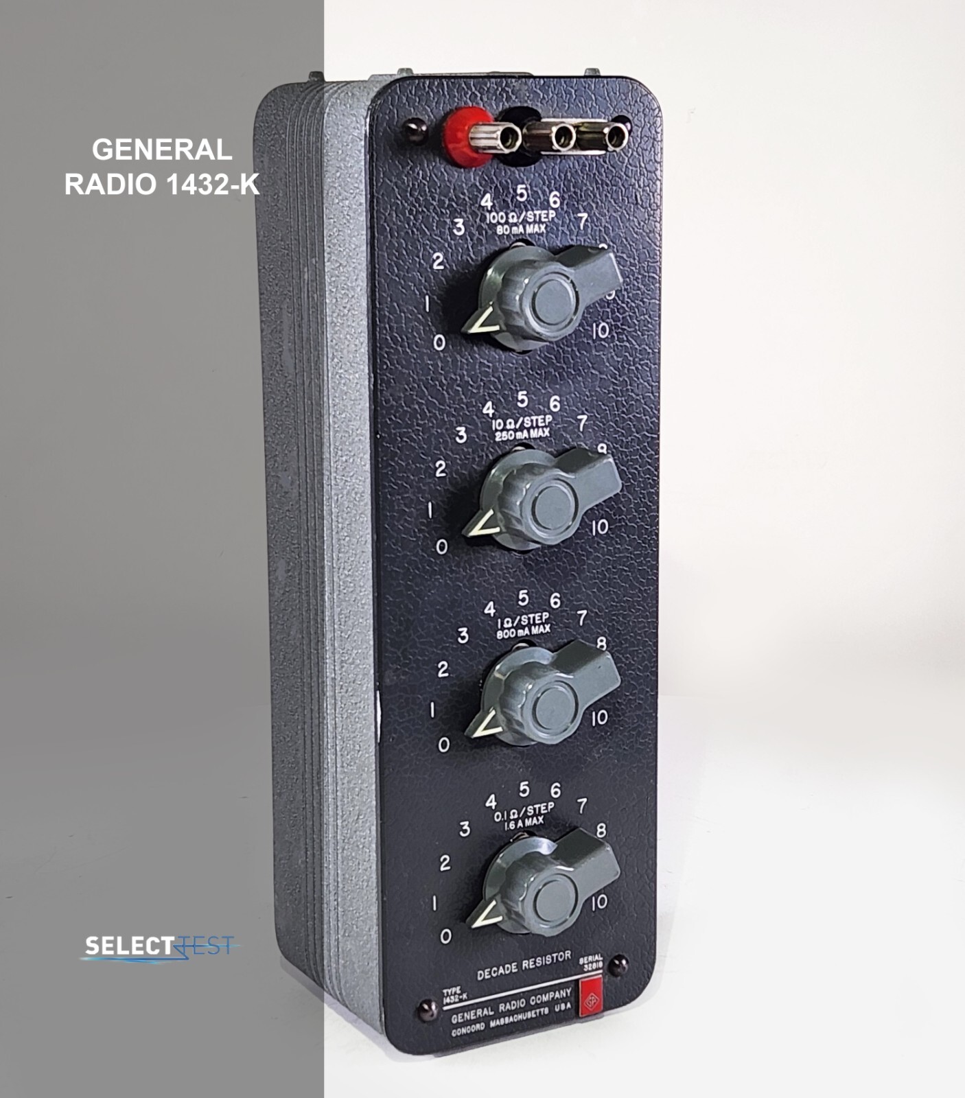 GENERAL RADIO (GENRAD) 1432-K 0-1111 Ω DECADE RESISTOR ****LOOK**** (REF.: 818L)