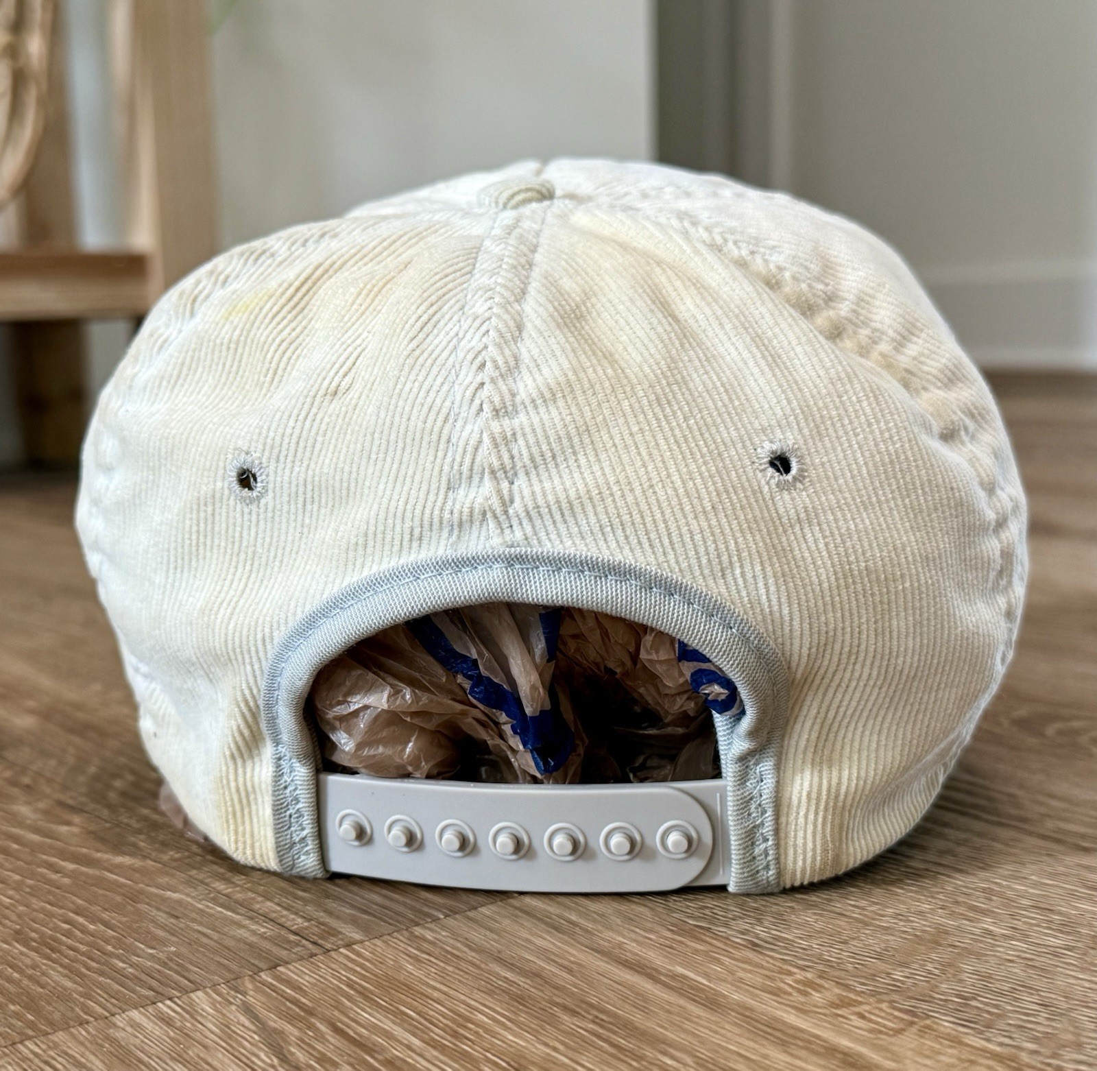 FRED TROST Outdoors Club Corduroy Rope Hat Cap SnapBack Hunting Vintage USA RARE