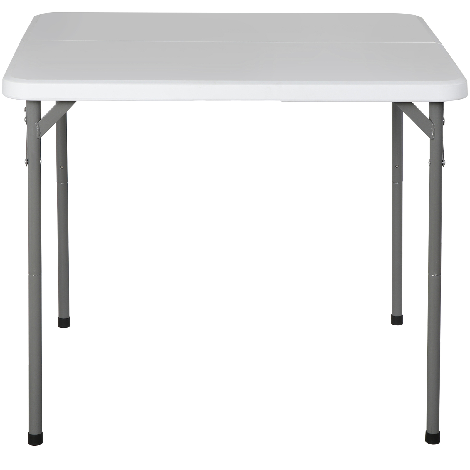 34" Plastic Square Table for Puzzles Crafting Fold in Half Camping Table Utility