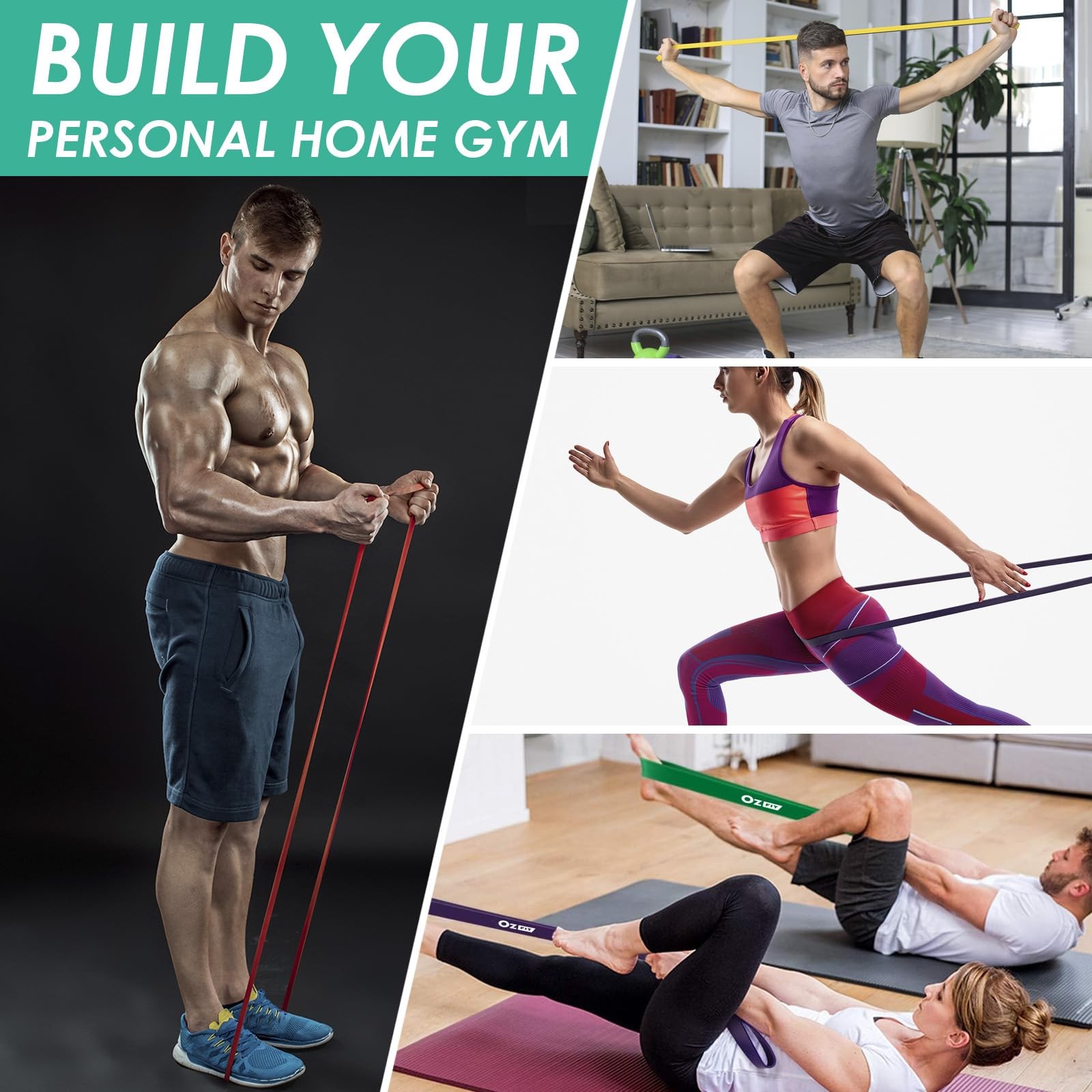 Resistance Bands Set, Exercise Bands for Working Out, Pull Up Assistance Band...