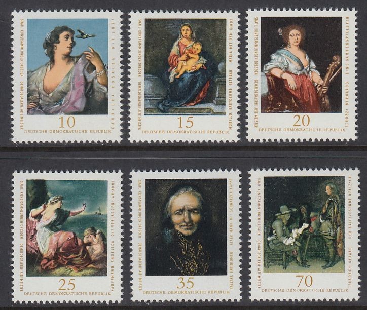 Germany East DDR 1976 Old Masters Paintings Dresden set SG E1908-E1913 MNH mint