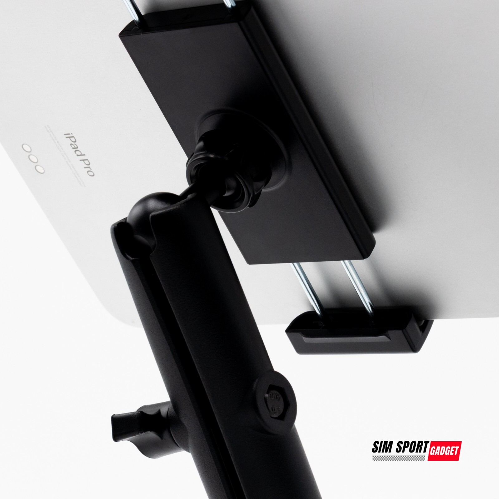 Heavy-Duty Tablet Holder for Sim Rig | Adjustable Swivel Mount | Sim Racing |