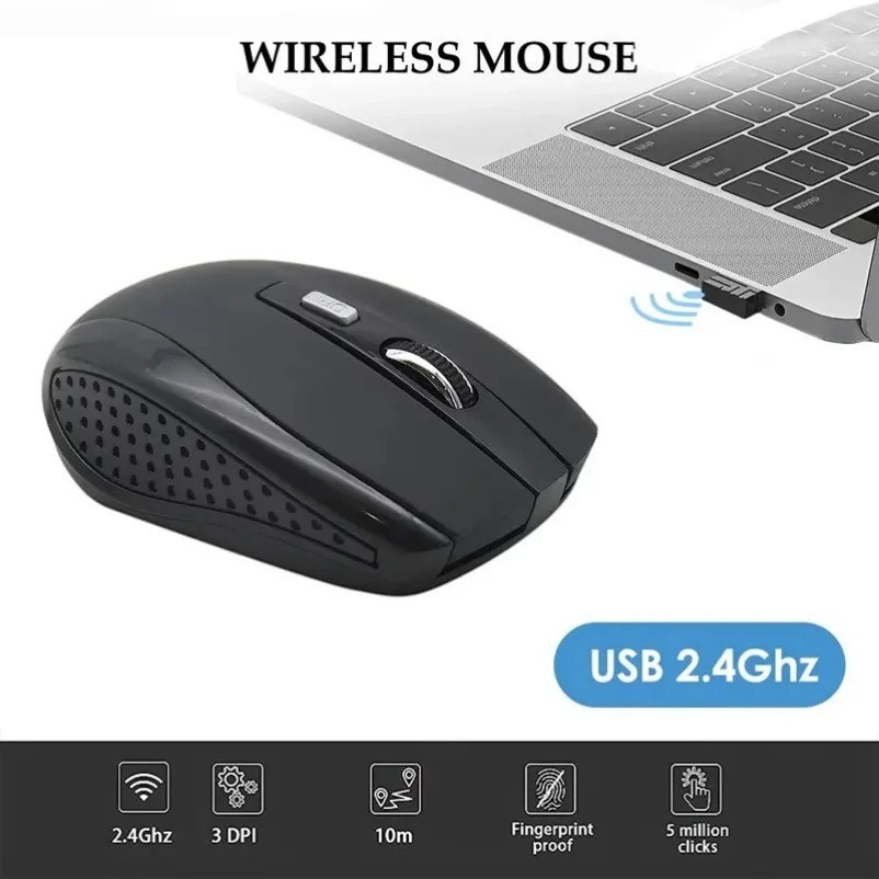 2.4G Wireless Mouse 6D Optical Slim Mini Silent Mouse for PC Laptop 1 Pc