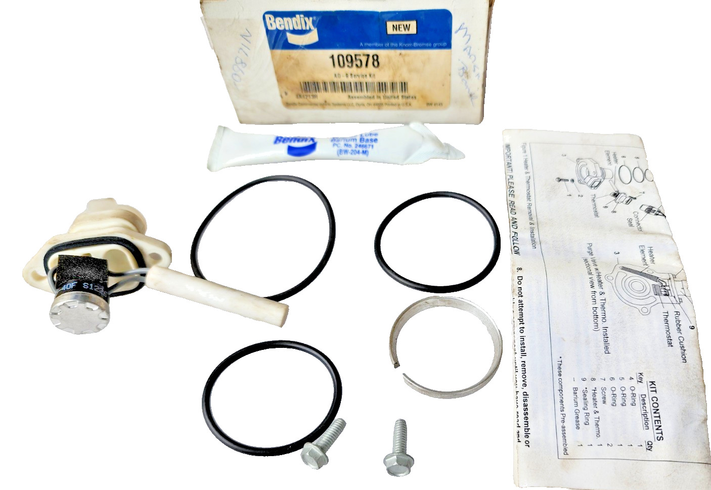 Genuine Bendix 109578 Heater and Thermostat Kit for AD-9 Air Drier