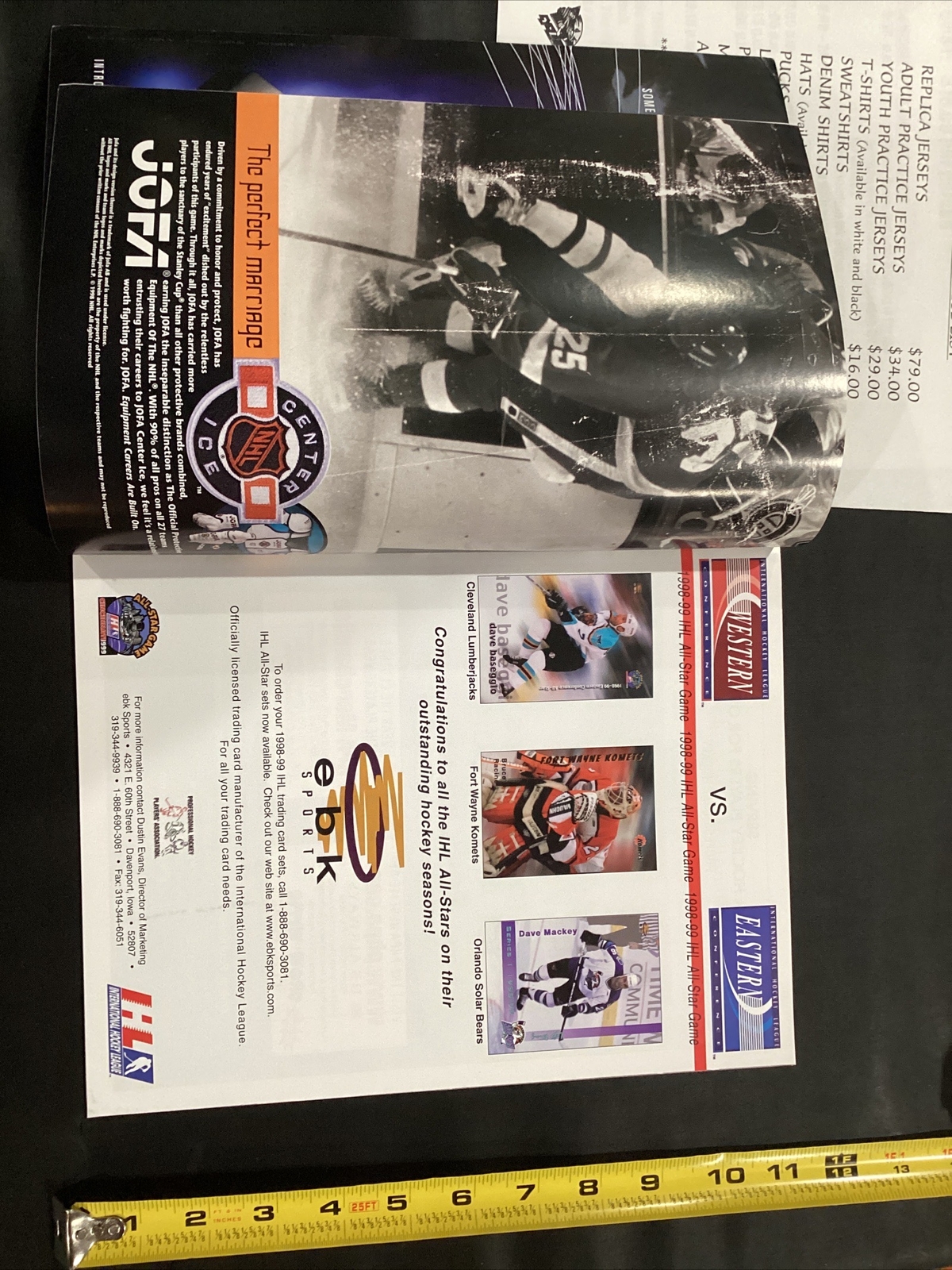 1999 Cincinnati Cyclones All Star IHL Hockey Game Jan 17 Program & Inserts