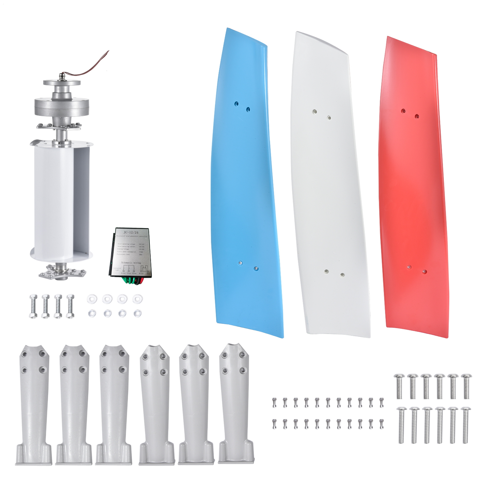 3000W 12V Vertical Axis Wind Power Turbine Generator Controller Windmill Kit