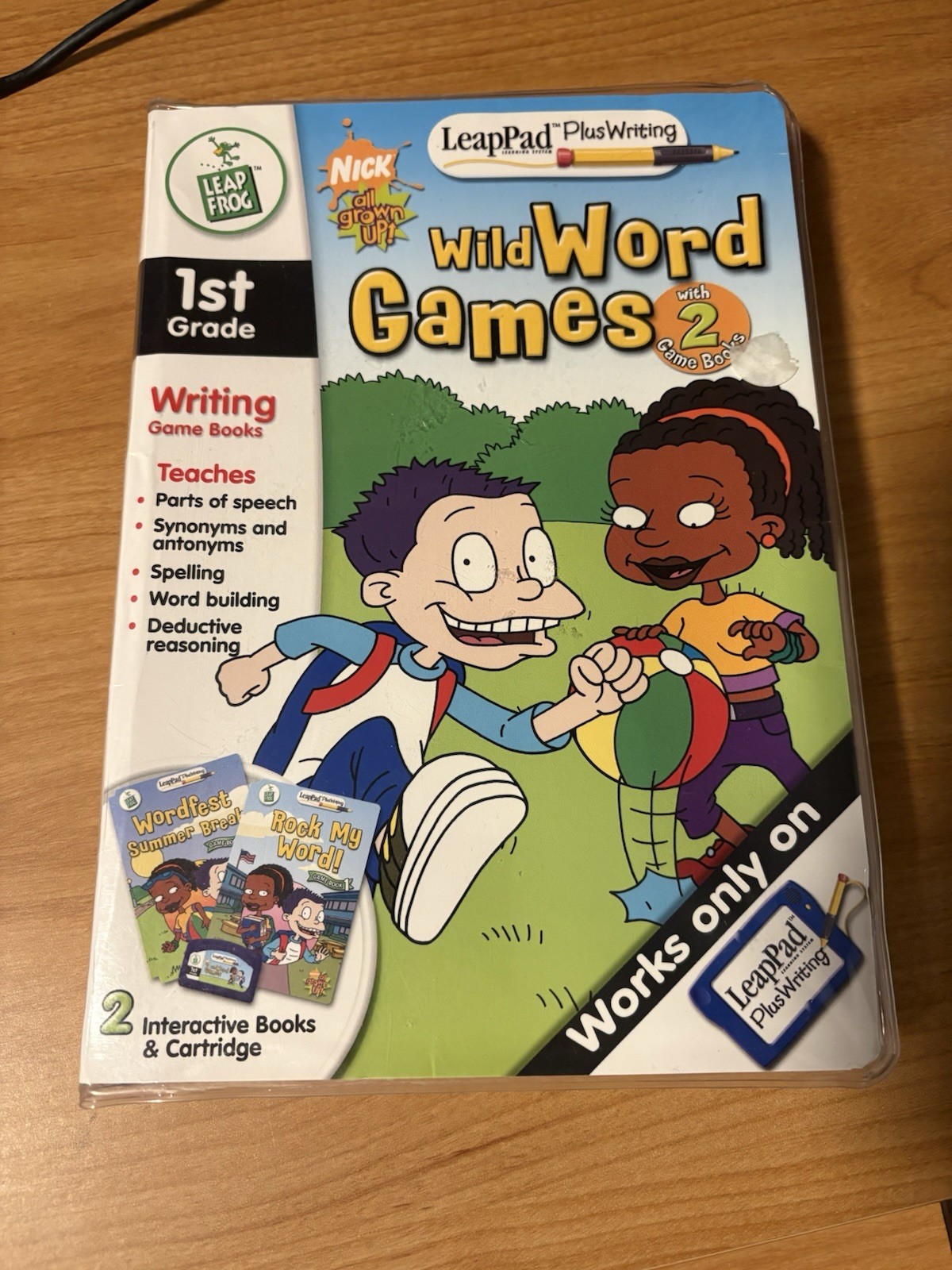 Leap Frog Plus Writing Wild Word Games Nick All Grown Up(one Book And Cartridge)