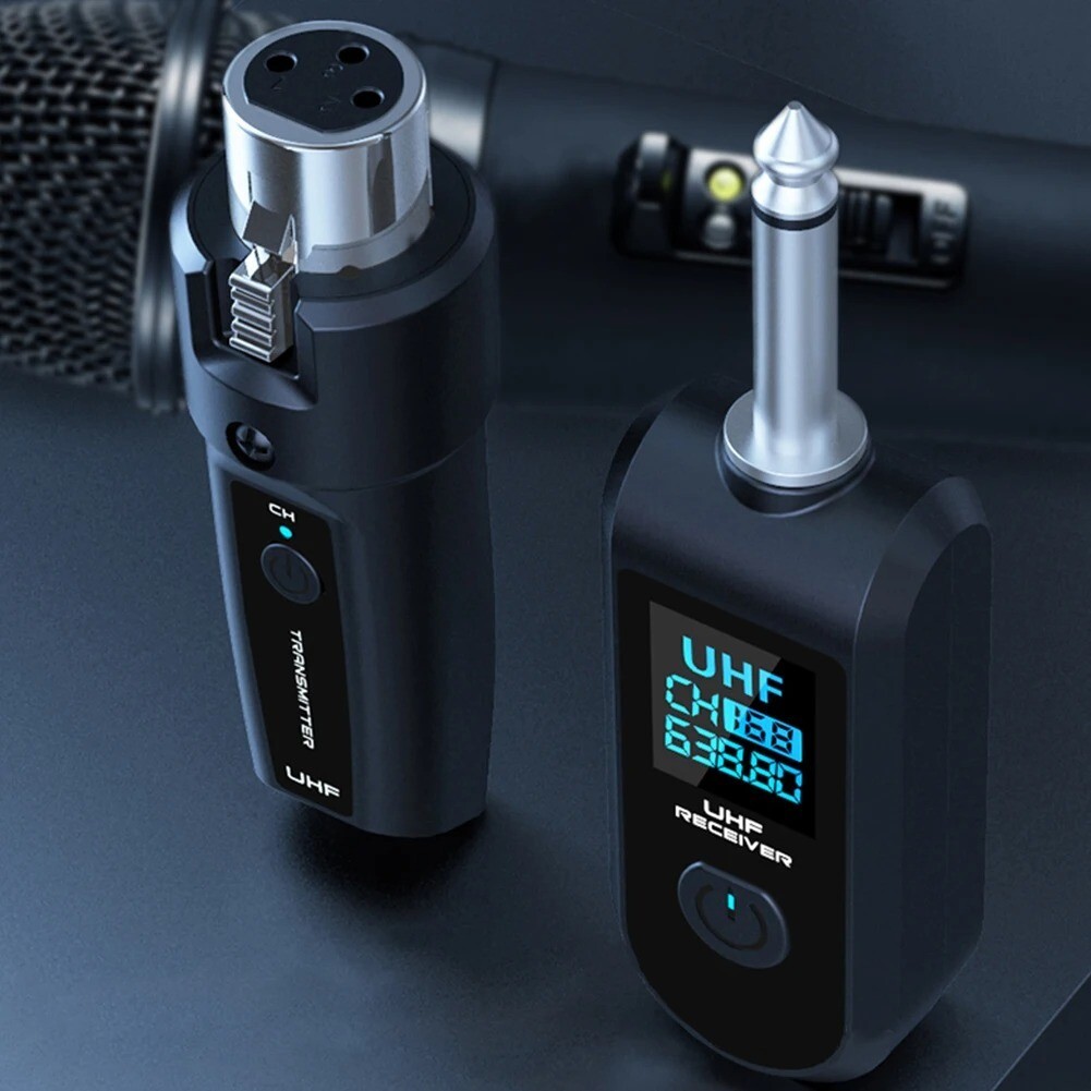 Wireless Microphone Converter Rechargeable XLR Transmitter and Receiver Micropho