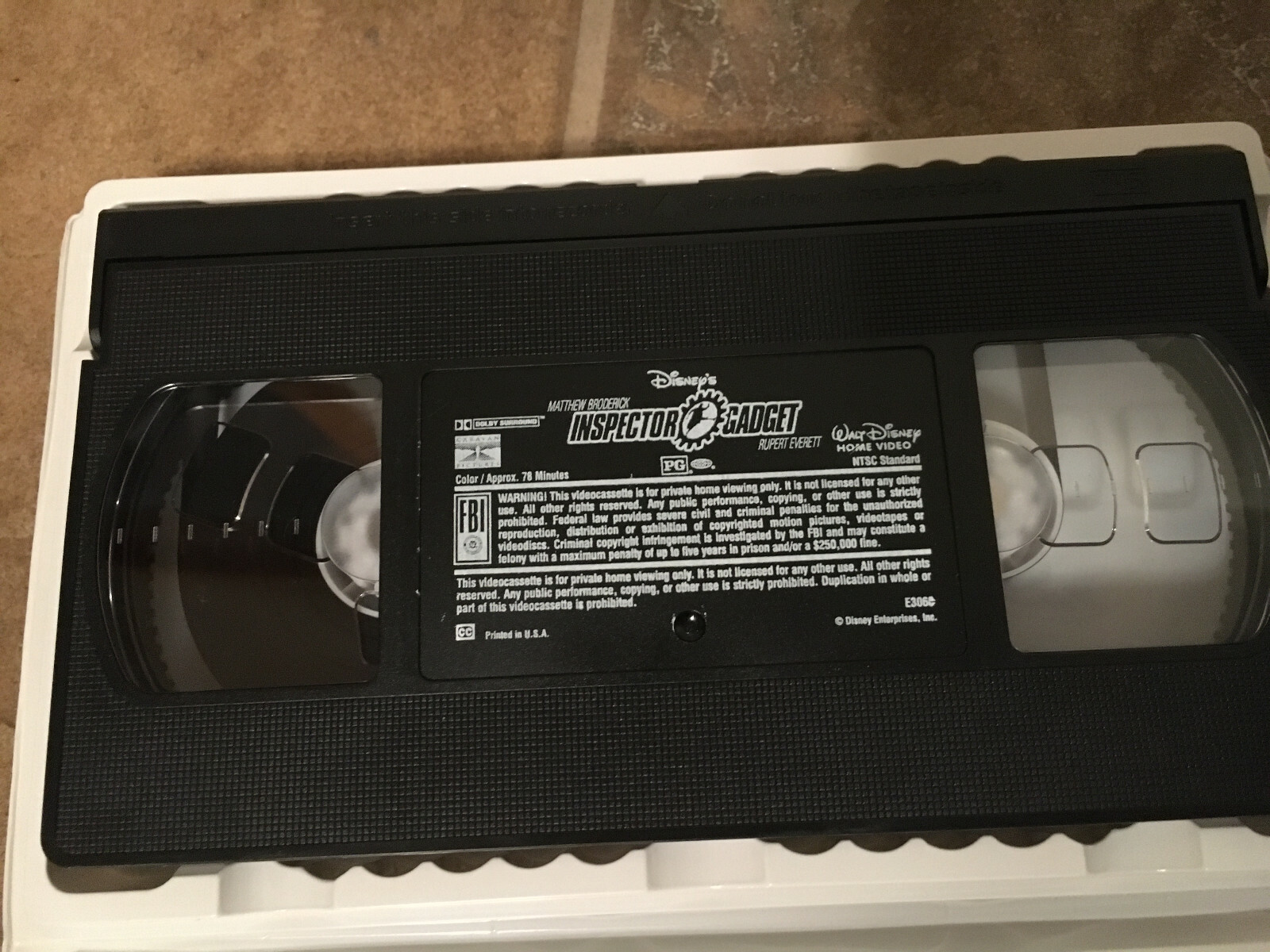 WALT DISNEY PICTURES INSPECTOR GADGET VHS CLAMBSHELL BRODERICK EVERETT