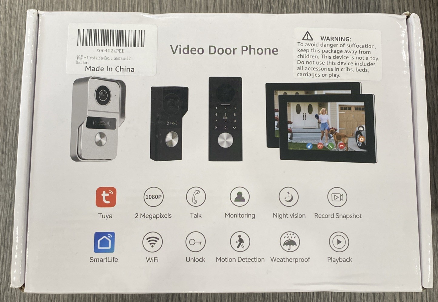 Wired Video Intercom System 7-inch HD Touchscreen Door Phone with WiFi Connect