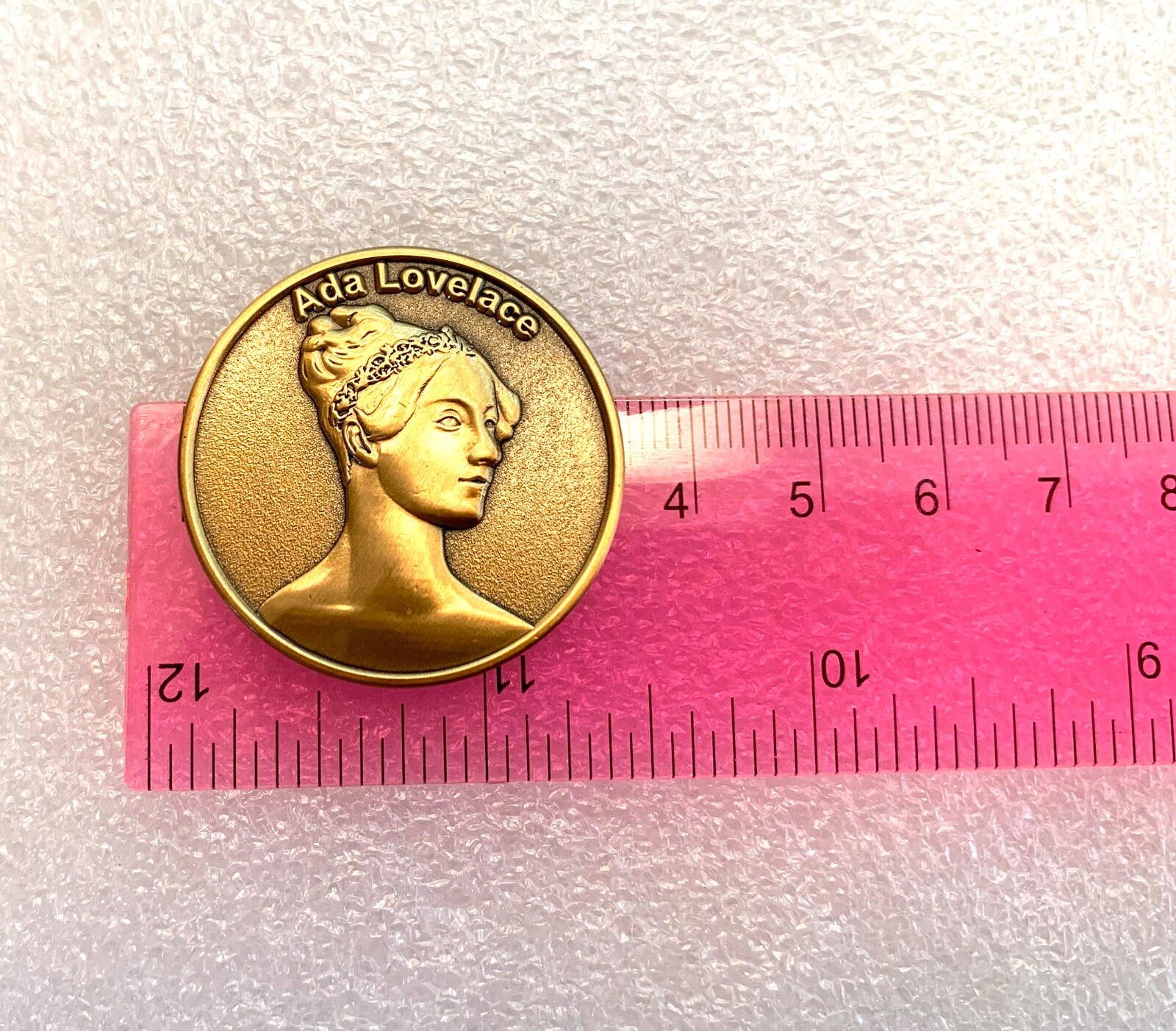 Ada Lovelace Mathematician Coin (Antique Gold Tone)