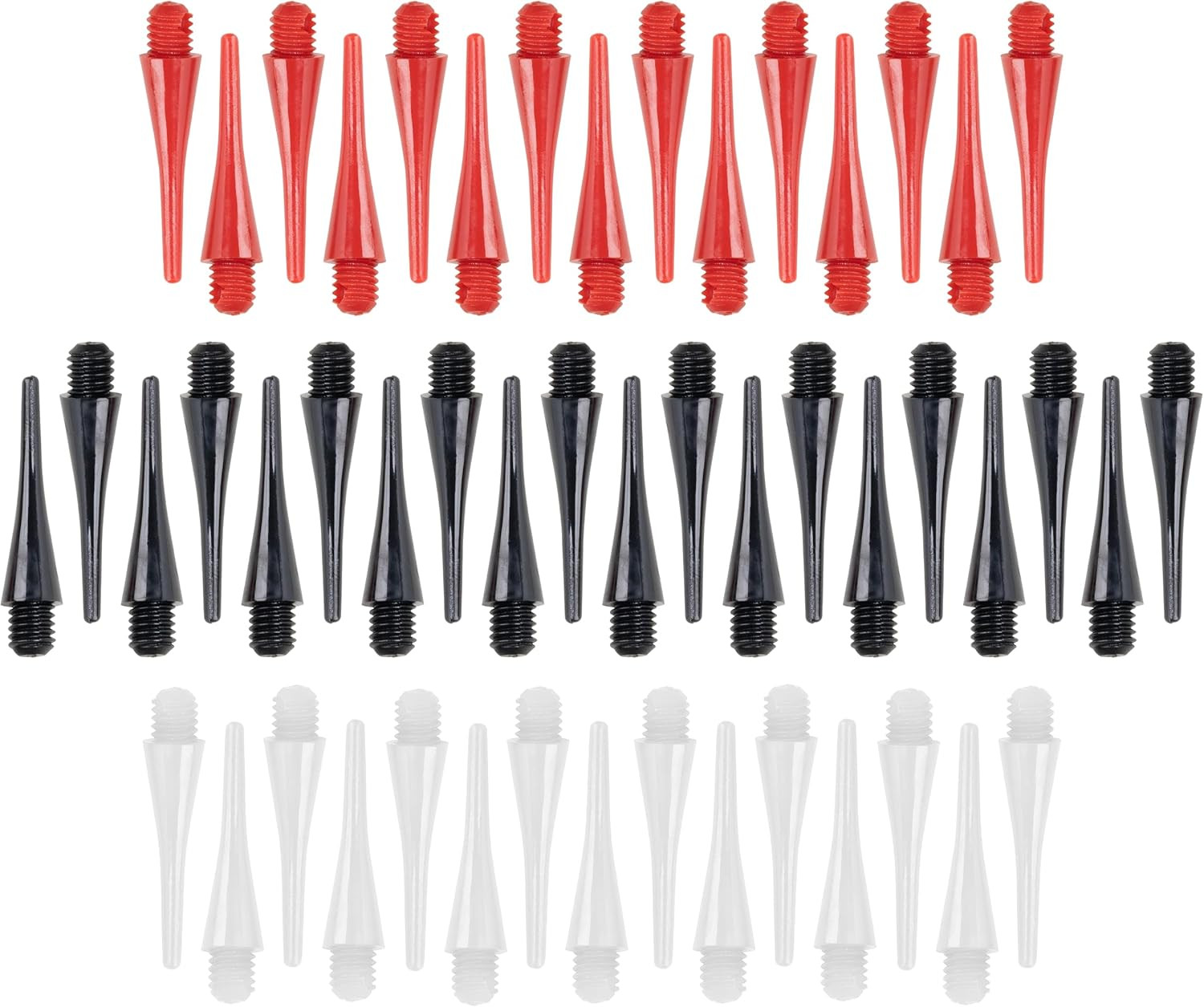 50‑Pack Replacement Soft Tip Dart Points – 2BA Thread Tips for Electronic Dartbo