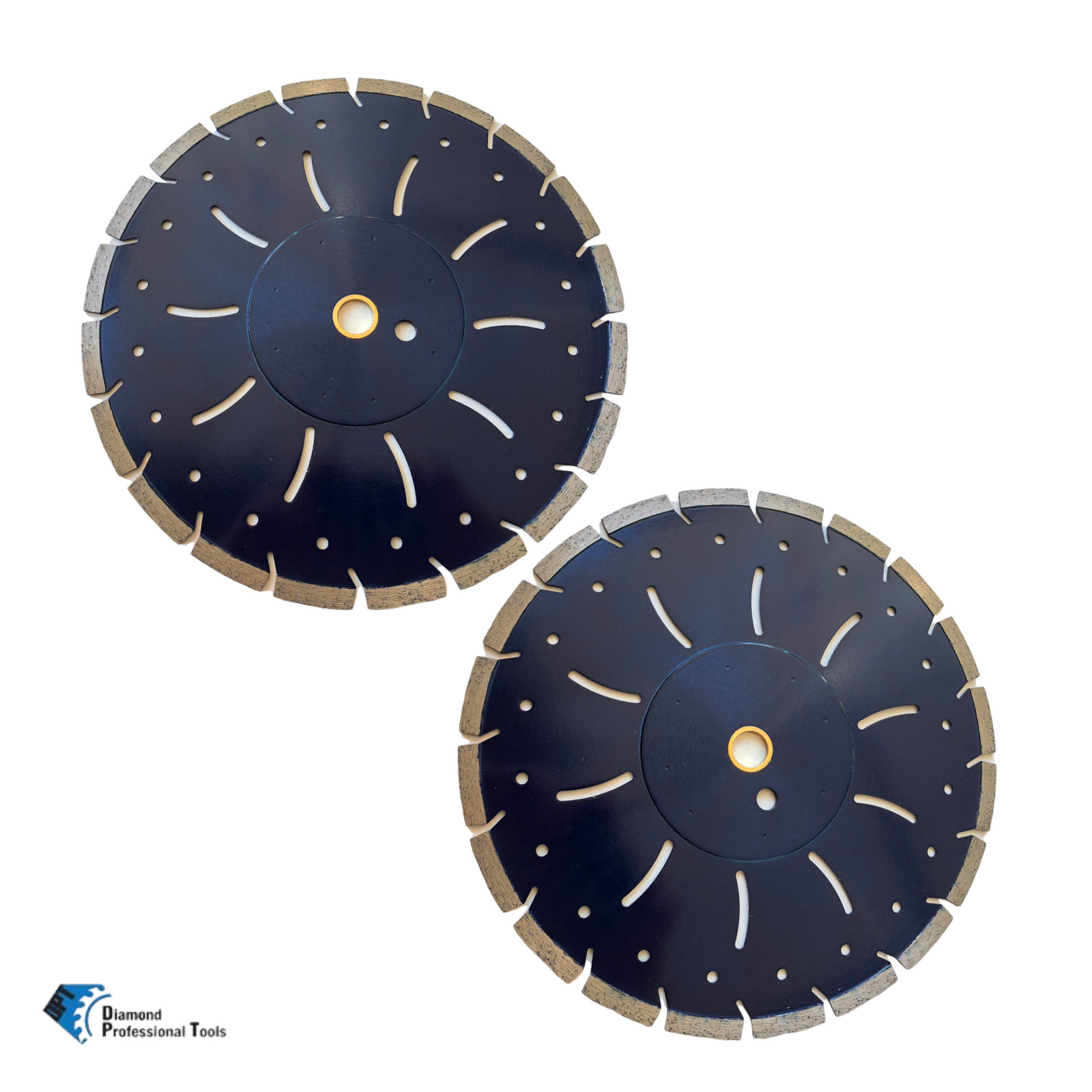2 PACK 12" x .125'' Diamond General Saw Blade Cut Cured Concrete Paving Stone