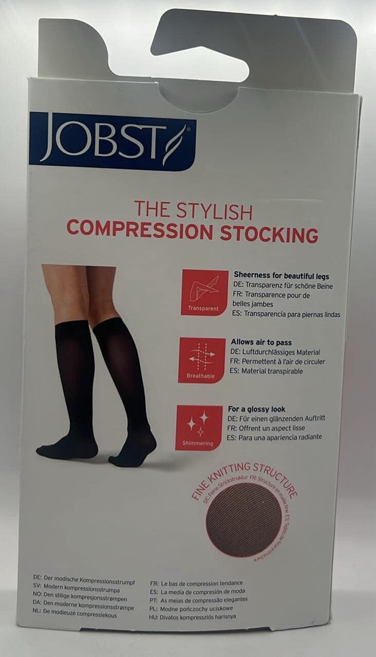 Jobst Ultra Sheer Soft Fit Compression Stockings ~ NATURAL ~ MEDIUM ~ READ
