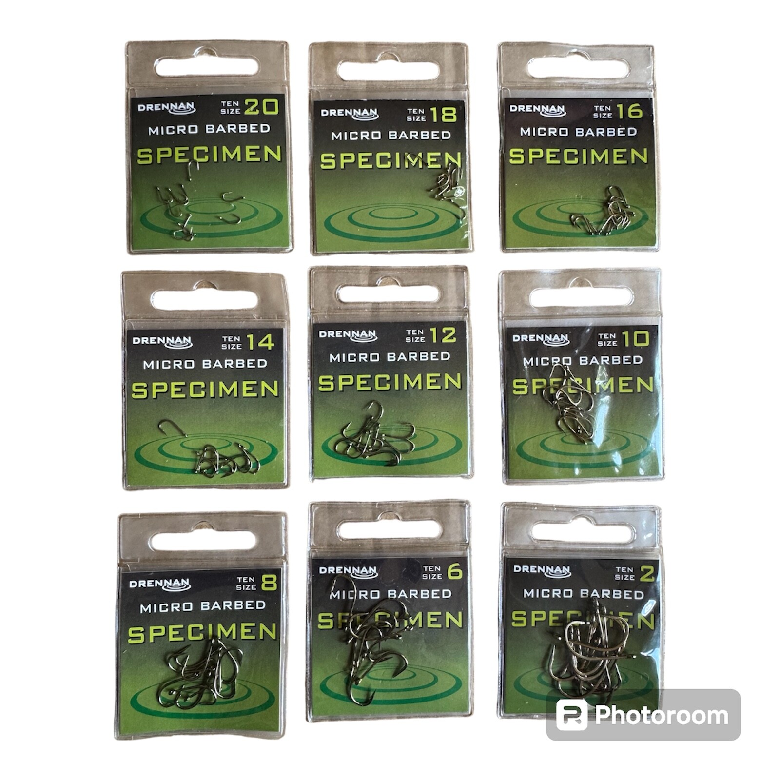 Drennan Eyed micro Barbed Specimen Hooks Sizes 8 to 20 fishing hooks