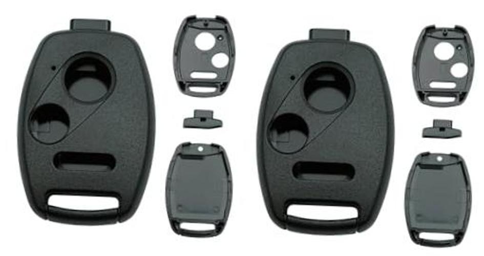 Keyless Entry Remote Key Housing Replacement for Honda 3 button black + black