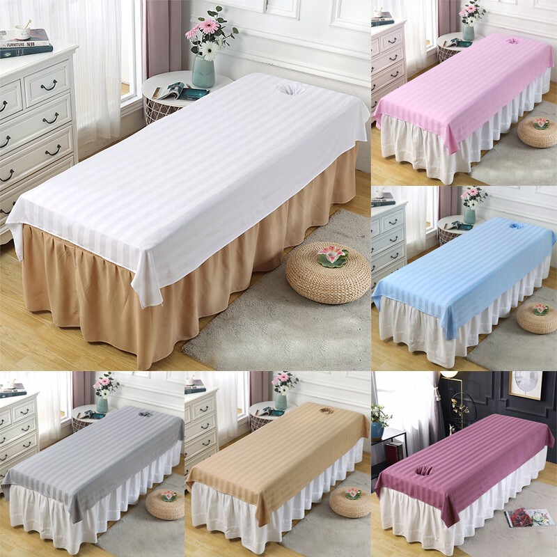1Pc Reusable Beauty Massage Table Cover Spa Bed Salon Couch Sheet with Face Hole