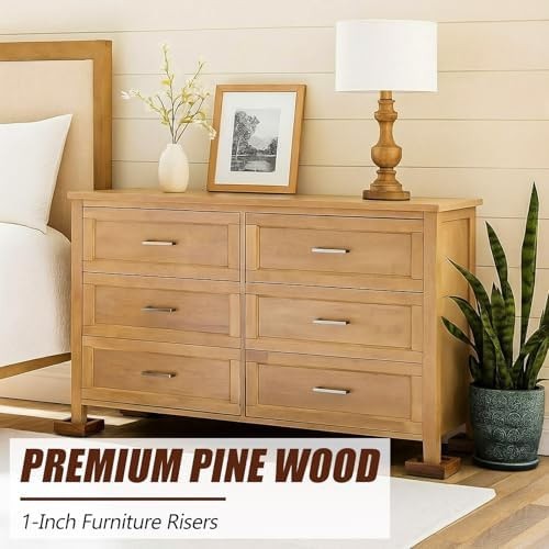 8 Pack Bed Risers Solid Wood Furniture Risers Lifts Height Adjustable from 1"...