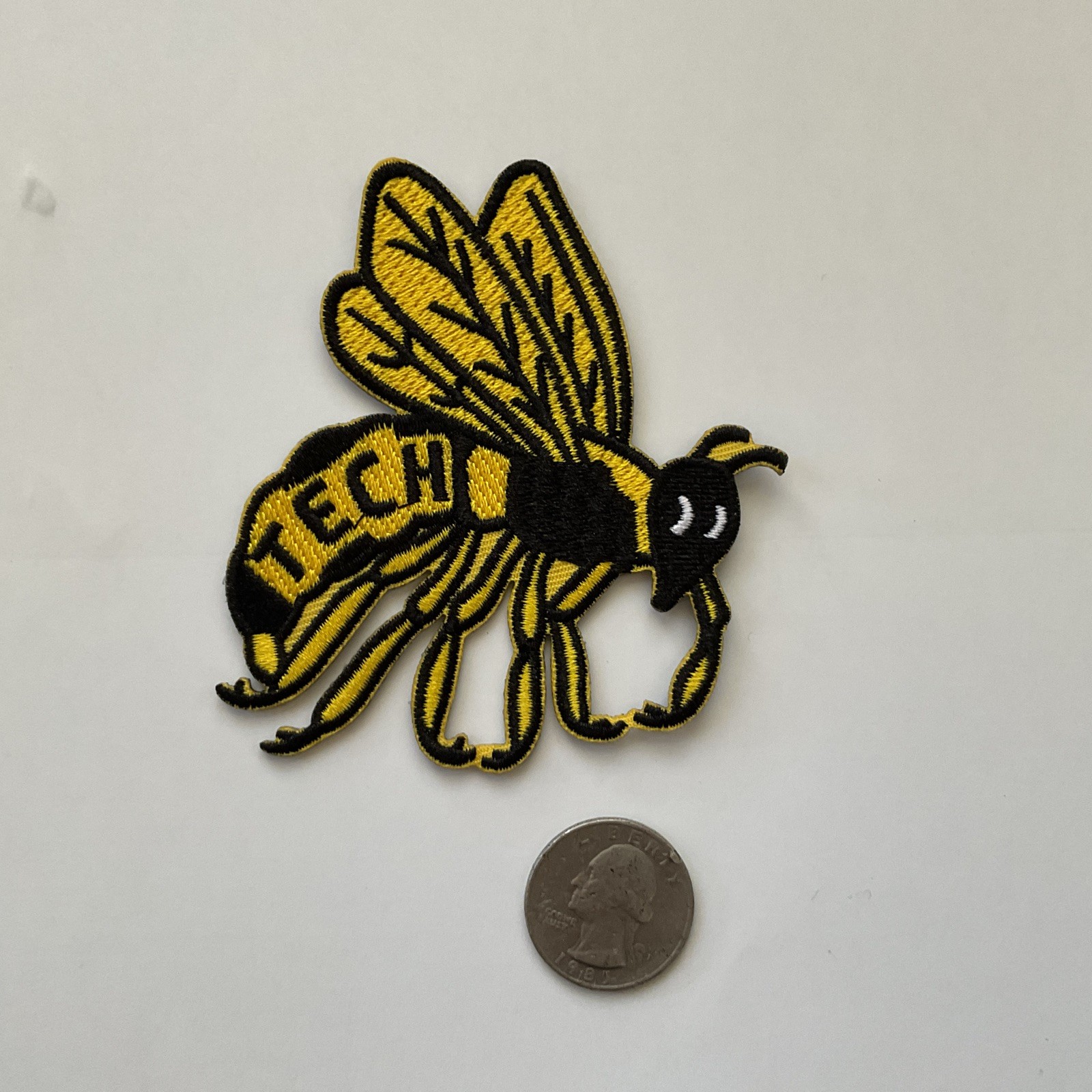 GT Georgia Tech Yellow Jackets Vintage Embroidered Iron On Patch 3.5” X 3”