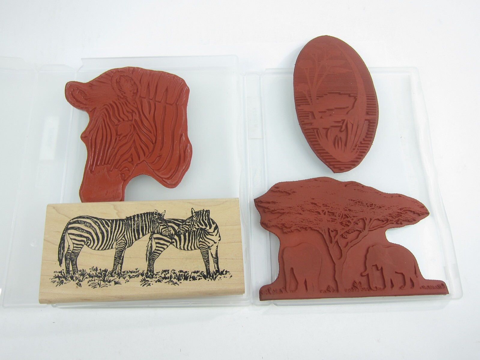 Stampin' Up Stamp Set Zebra Elephant Giraffe Africa Safari