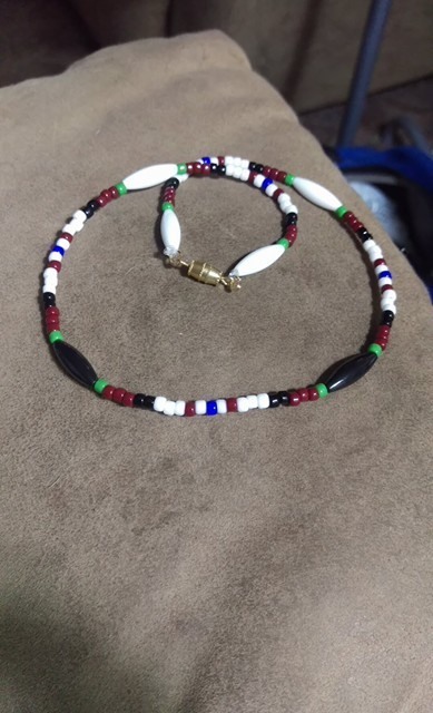 The Afghanistan Service Ribbon Memorial Necklace - Style 2   (23 Inch)