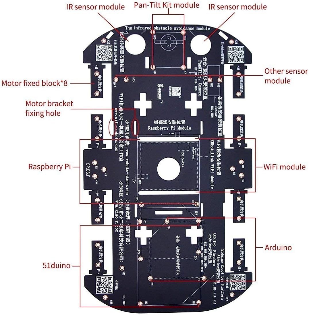 Smart 4WD Robotic Car Chassis Kit - Perfect for Arduino & Raspberry Pi Projects