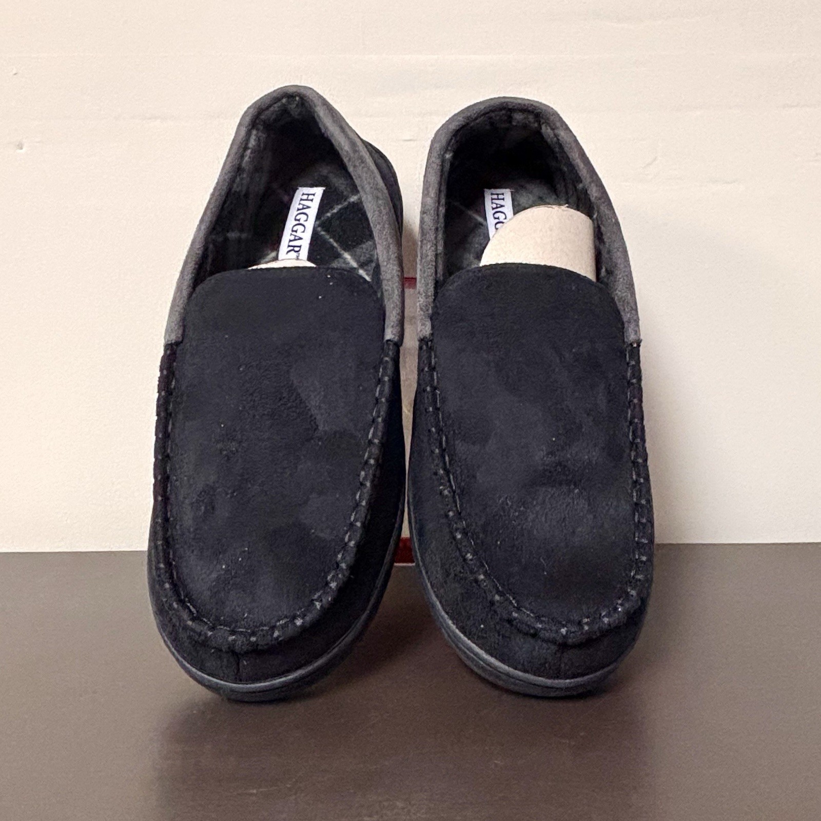 Haggar Men's Grey Memory Foam Indoor/Outdoor Slippers 11-12 XL