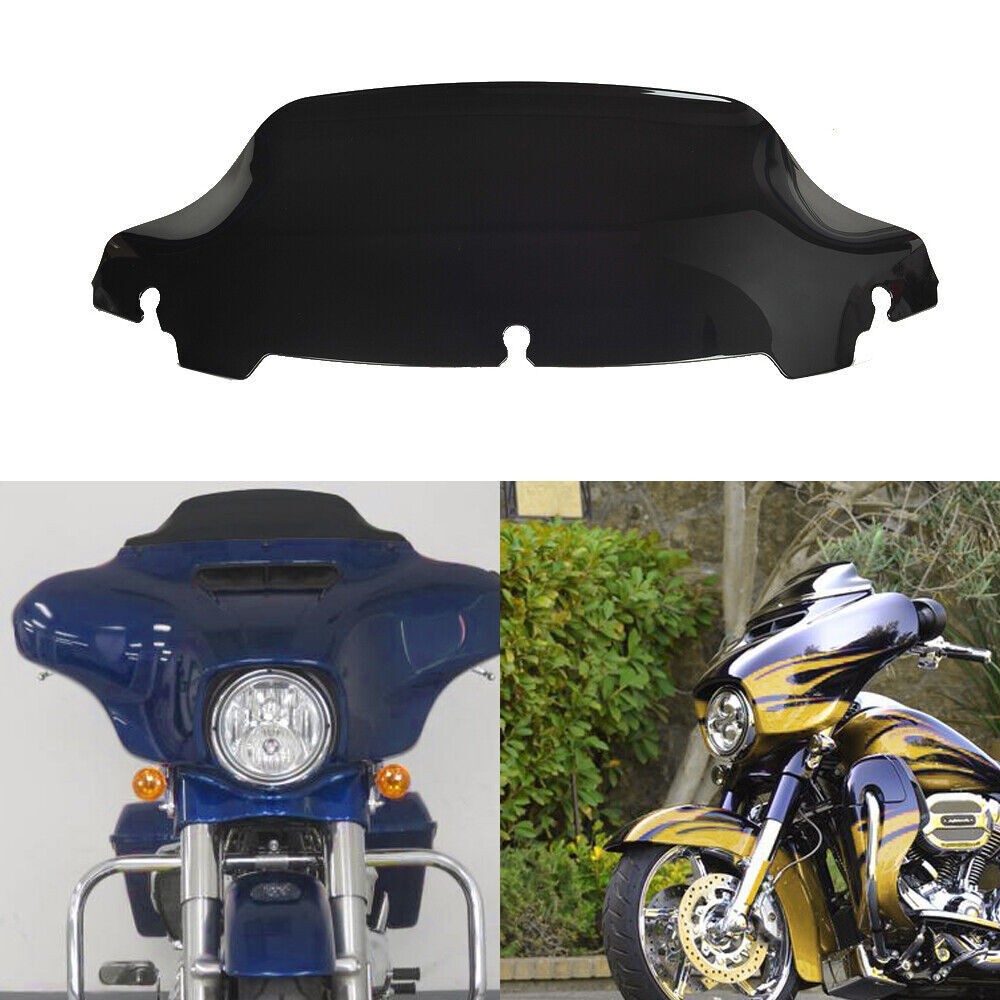 Black 7''-Windshield Windscreen For Harley Touring Electra Glide FLHT 2014-2024