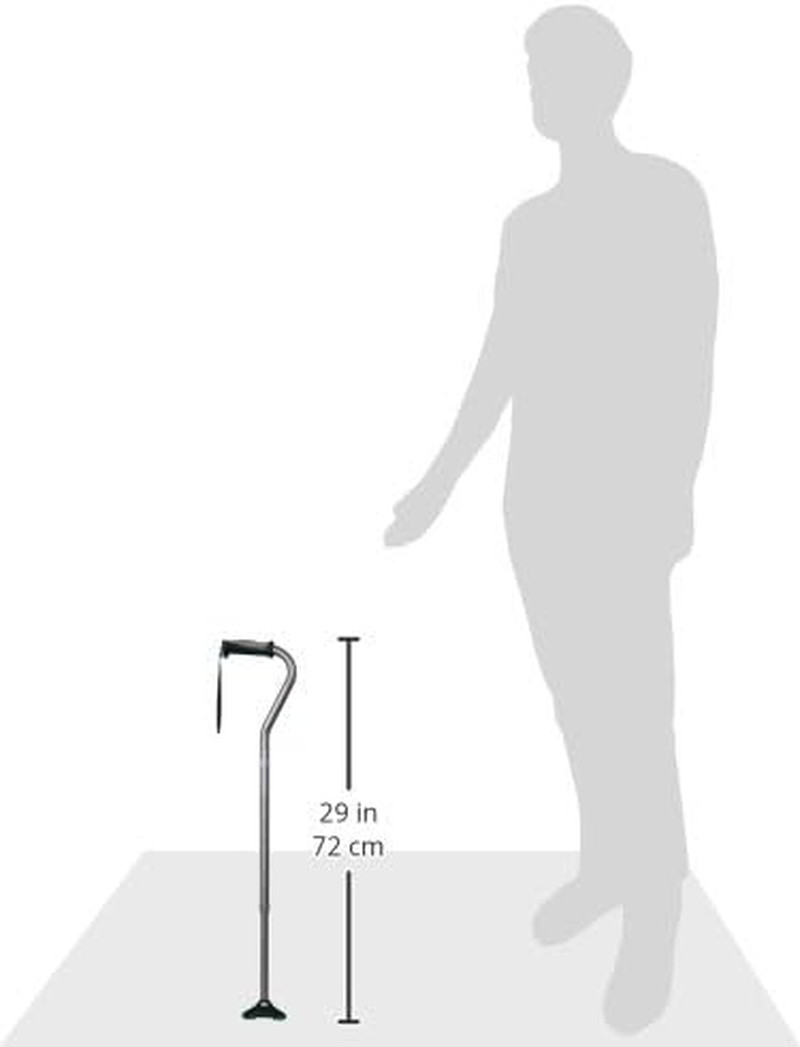 Mobility Adjustable Offset Quadpod Cane with Stable Tip, Smoke | Offset Quadpod
